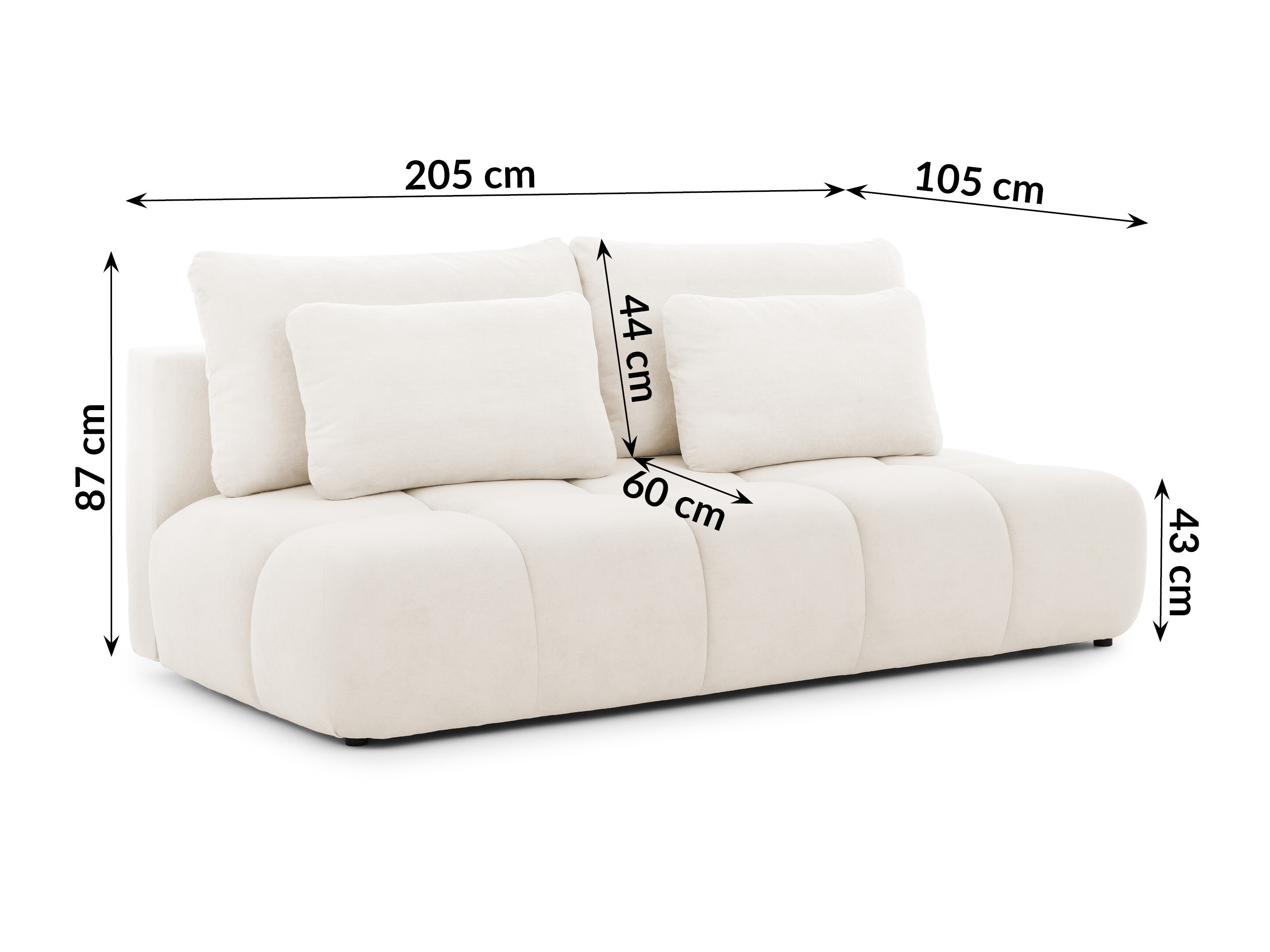 Sofa bed Rocklin 203 (Soft Plush 01)
