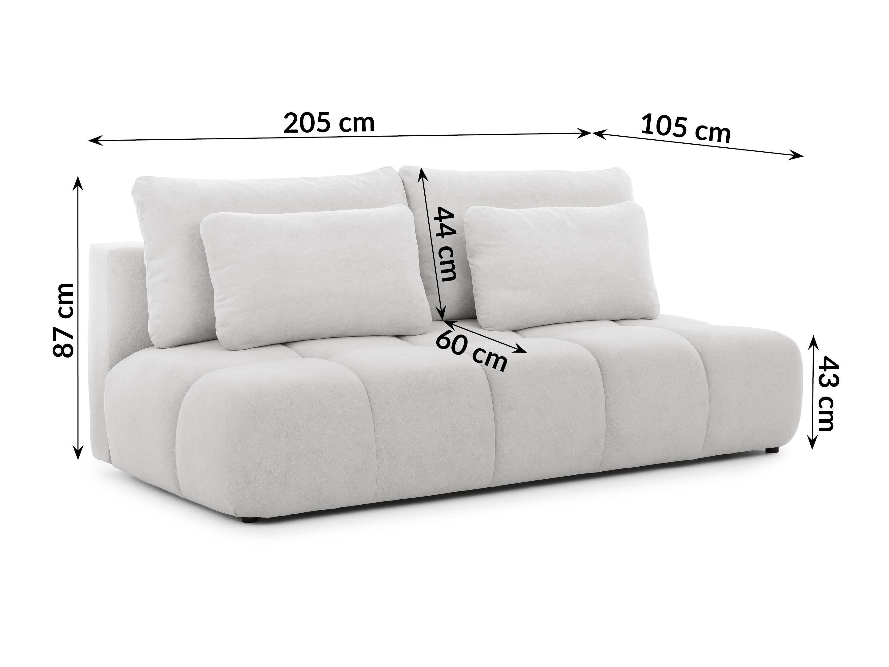 Sofa bed Rocklin 203 (Soft Plush 19)