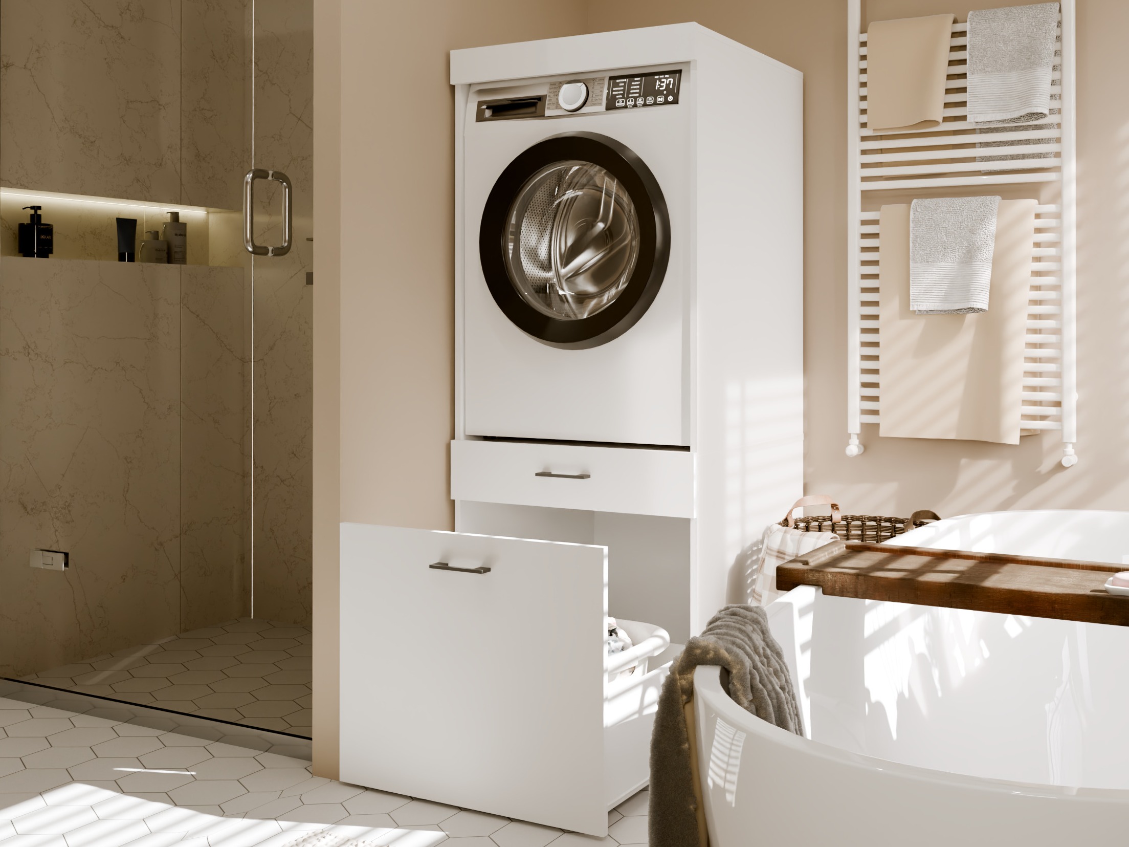 Bathroom shelf Balelbo 110 (White)