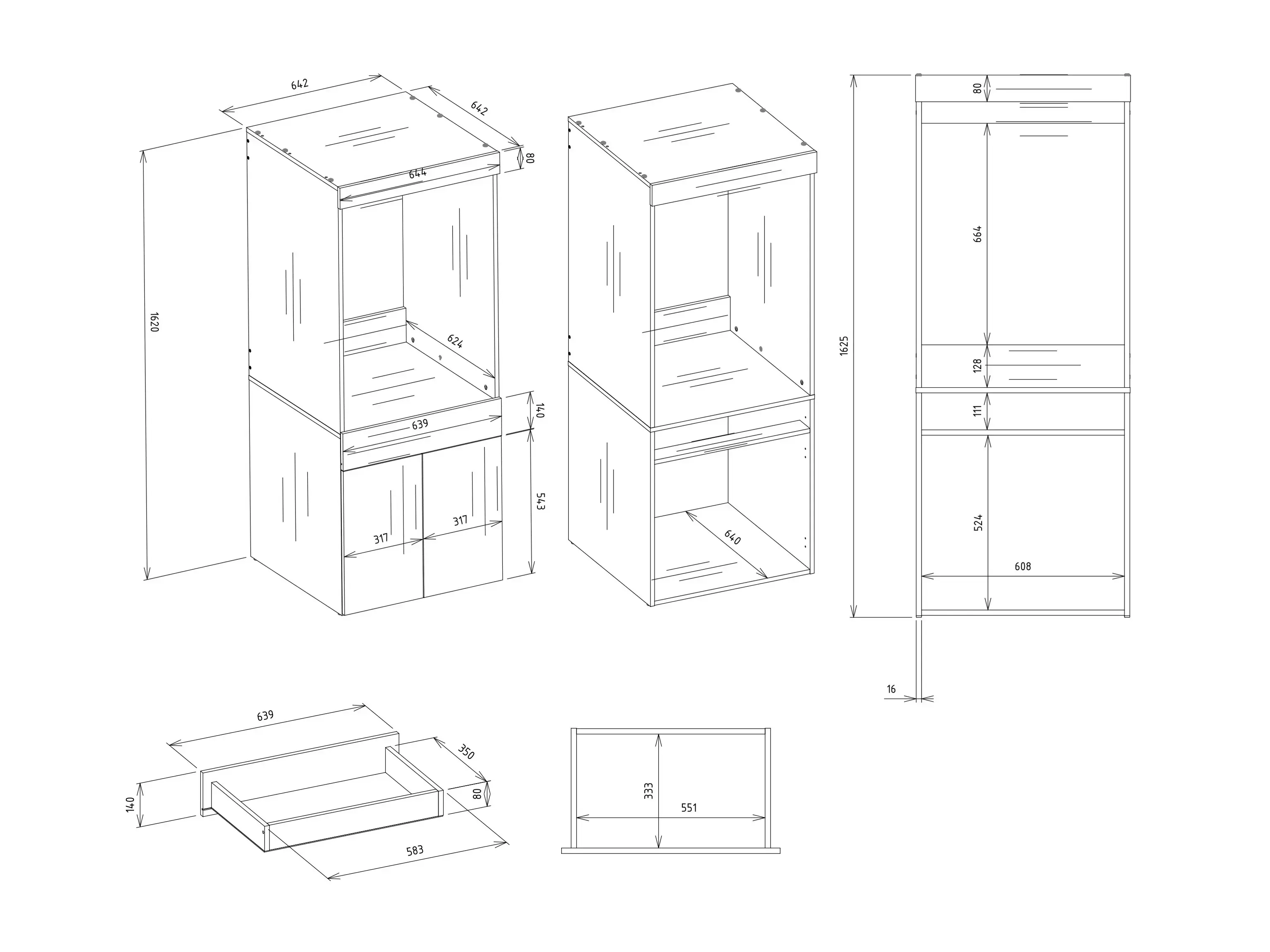 Bathroom shelf Balelbo 111 (Artisan oak)