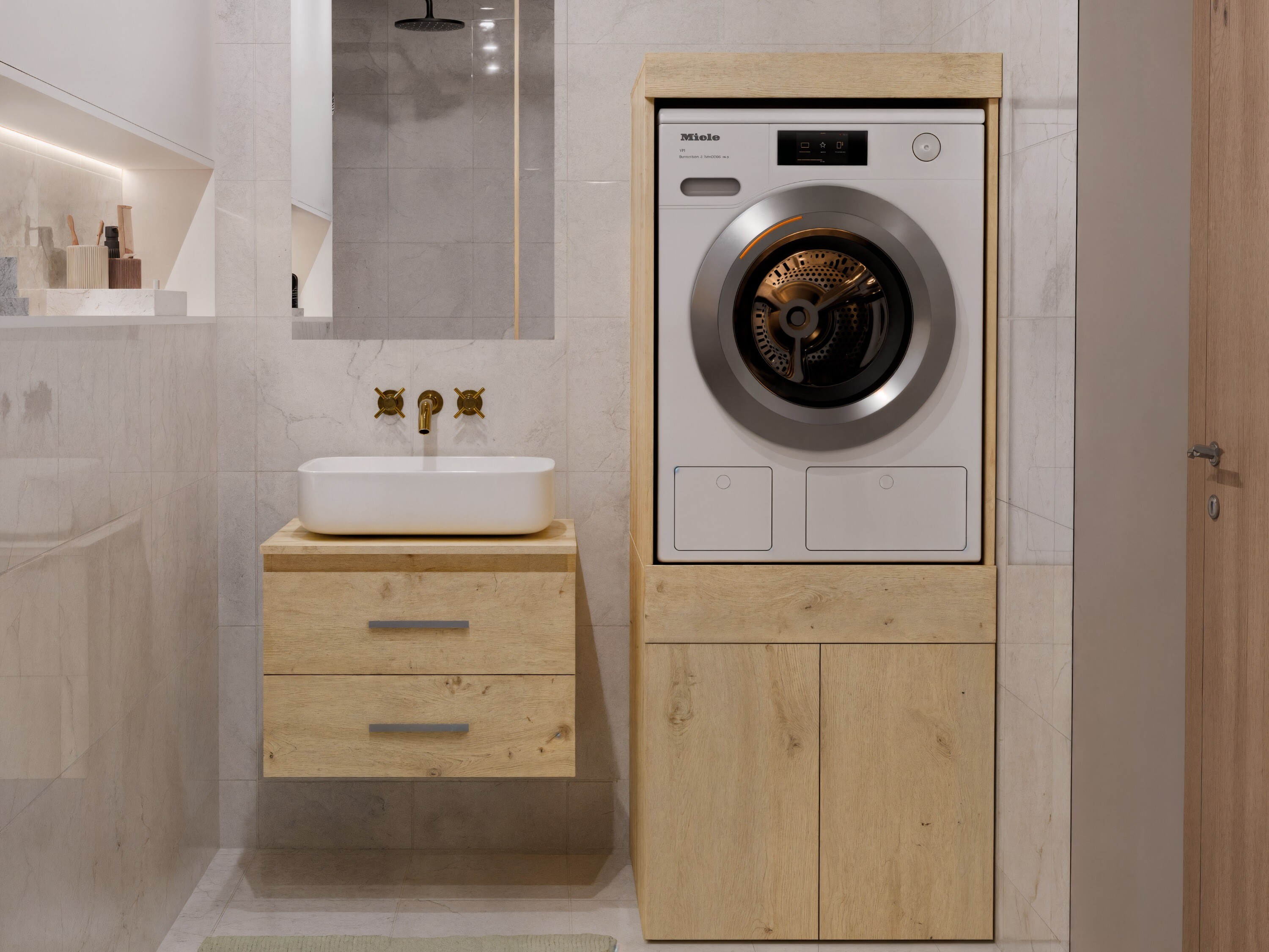 Bathroom shelf Balelbo 111 (Artisan oak)