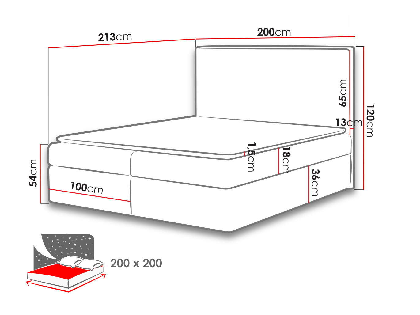 Continental bed Butyrum (Muna 08)