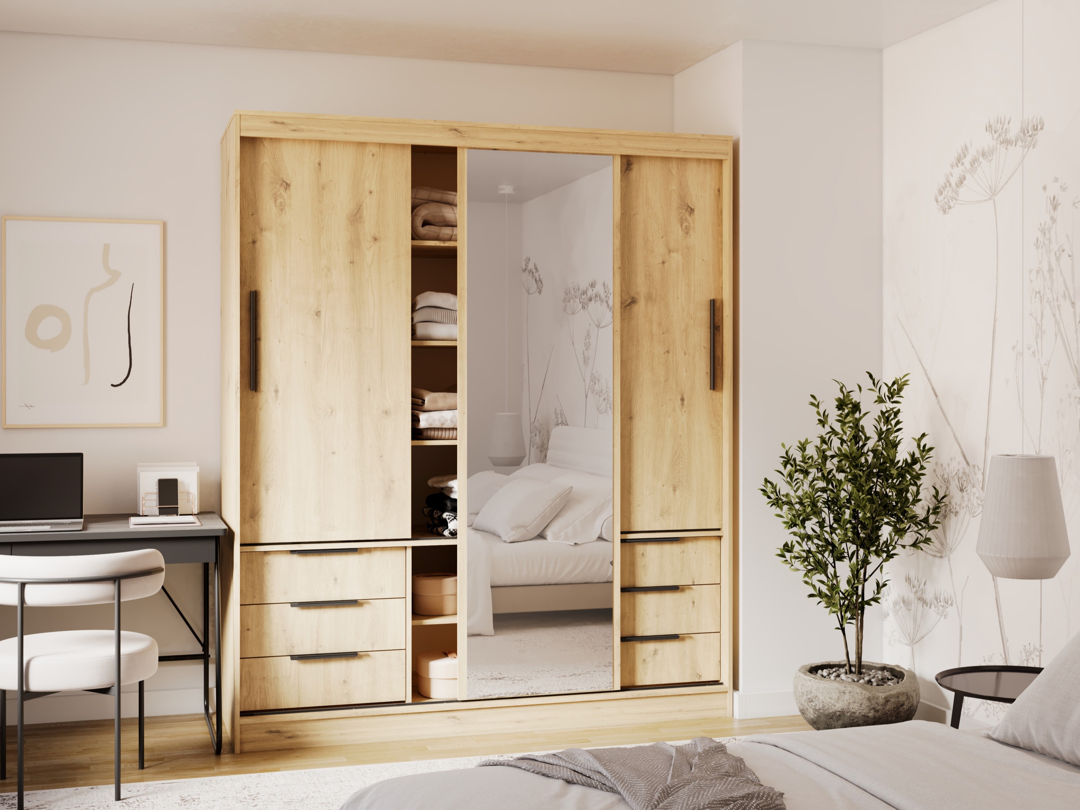 Wardrobe Fresno 184 (Artisan oak)