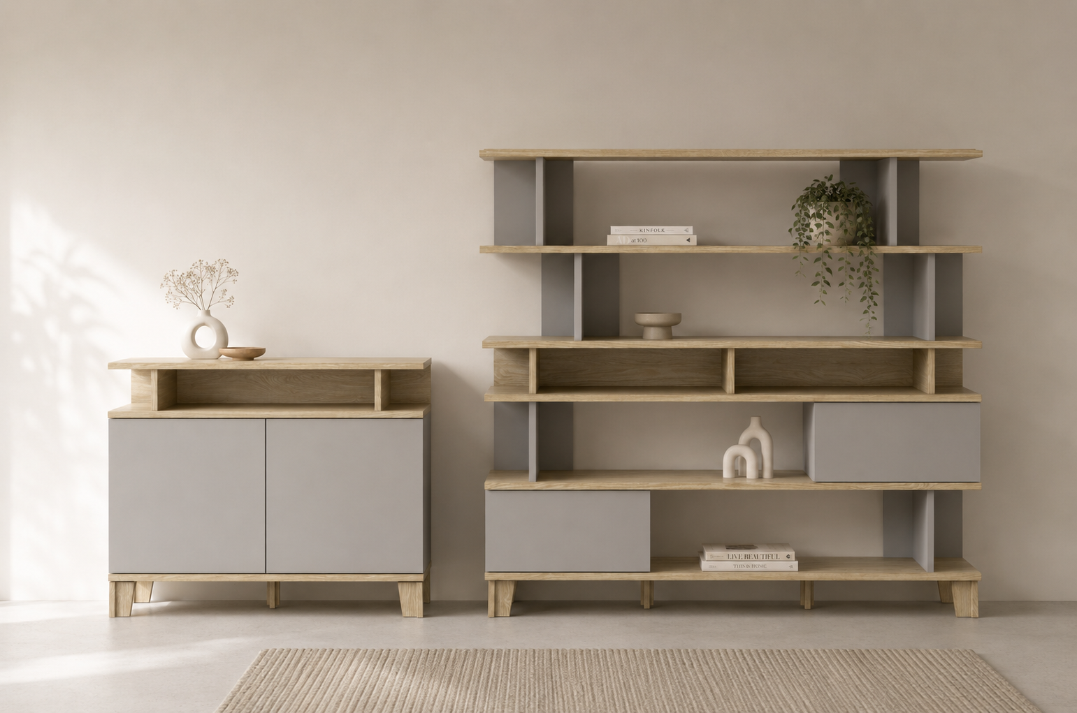 Bookcase Evarveru 104 (Grey)