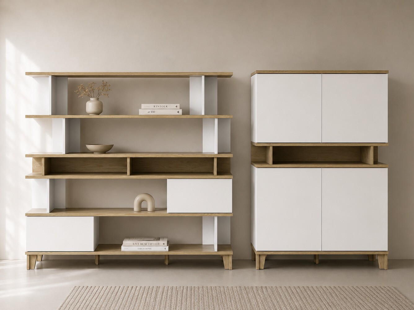 Bookcase Evarveru 104 (Matte white)