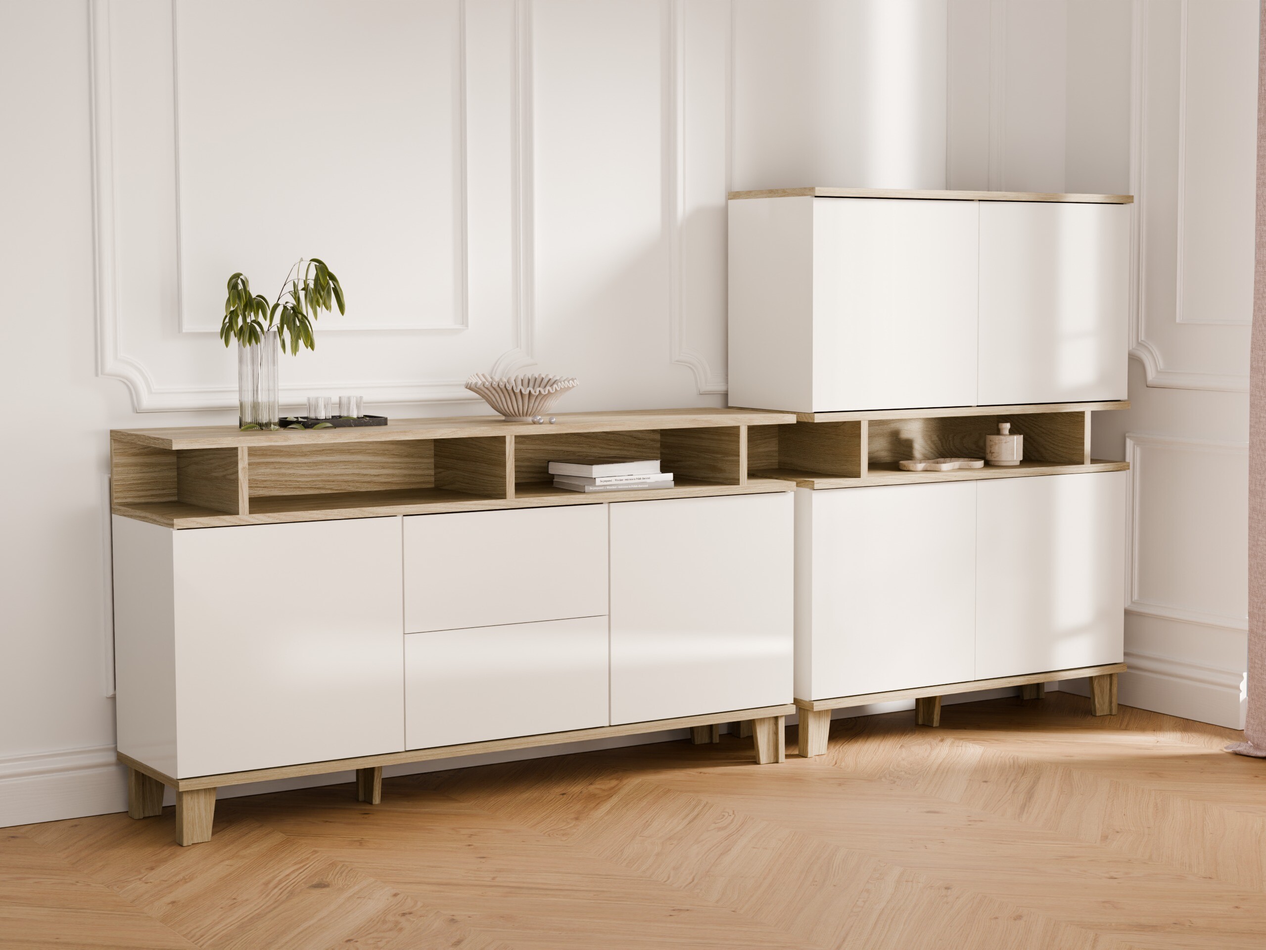Bookcase Evarveru 106 (Matte white)