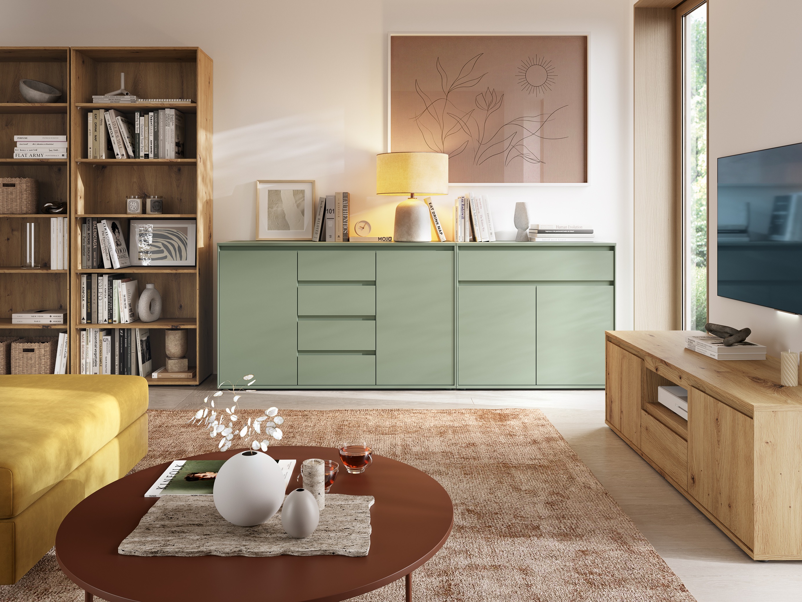 Bookcase Torfiou 113 (Artisan oak)
