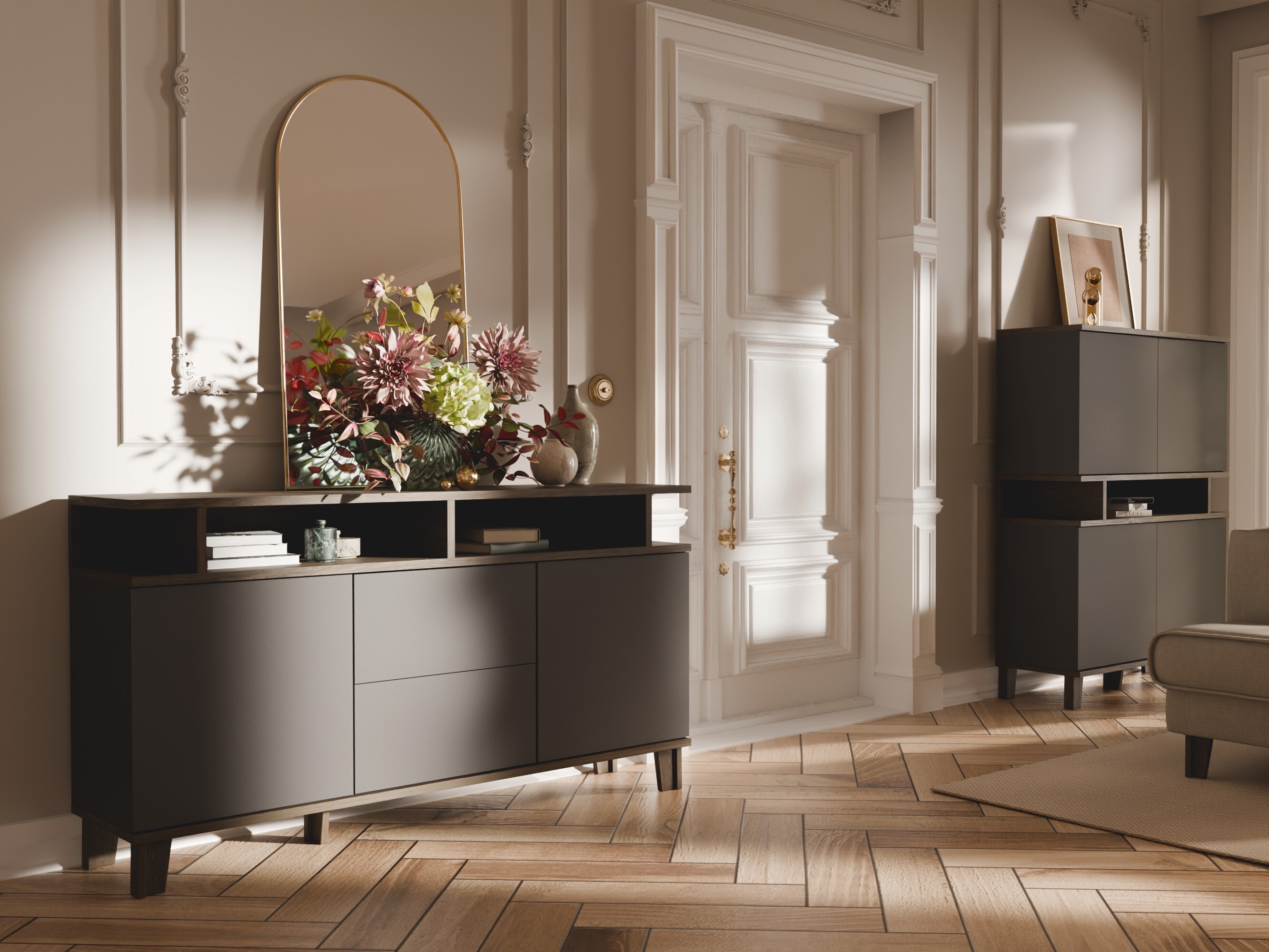 Chest of drawers Evarveru 105 (Anthracite)