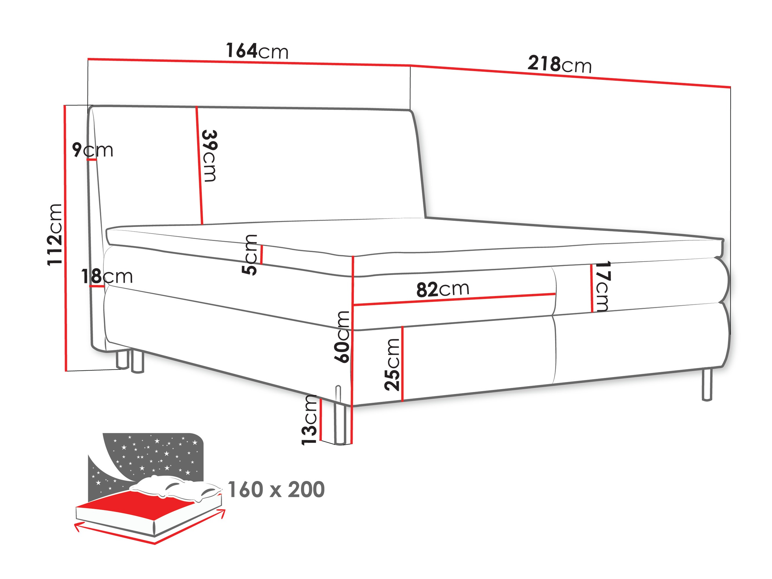 Continental bed Portage 113 (Adventure 01)