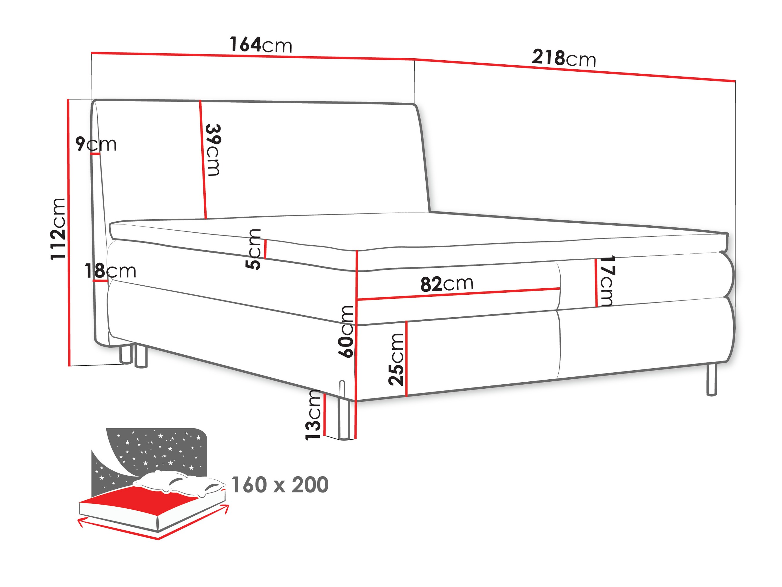 Continental bed Portage 113 (Adventure 06)