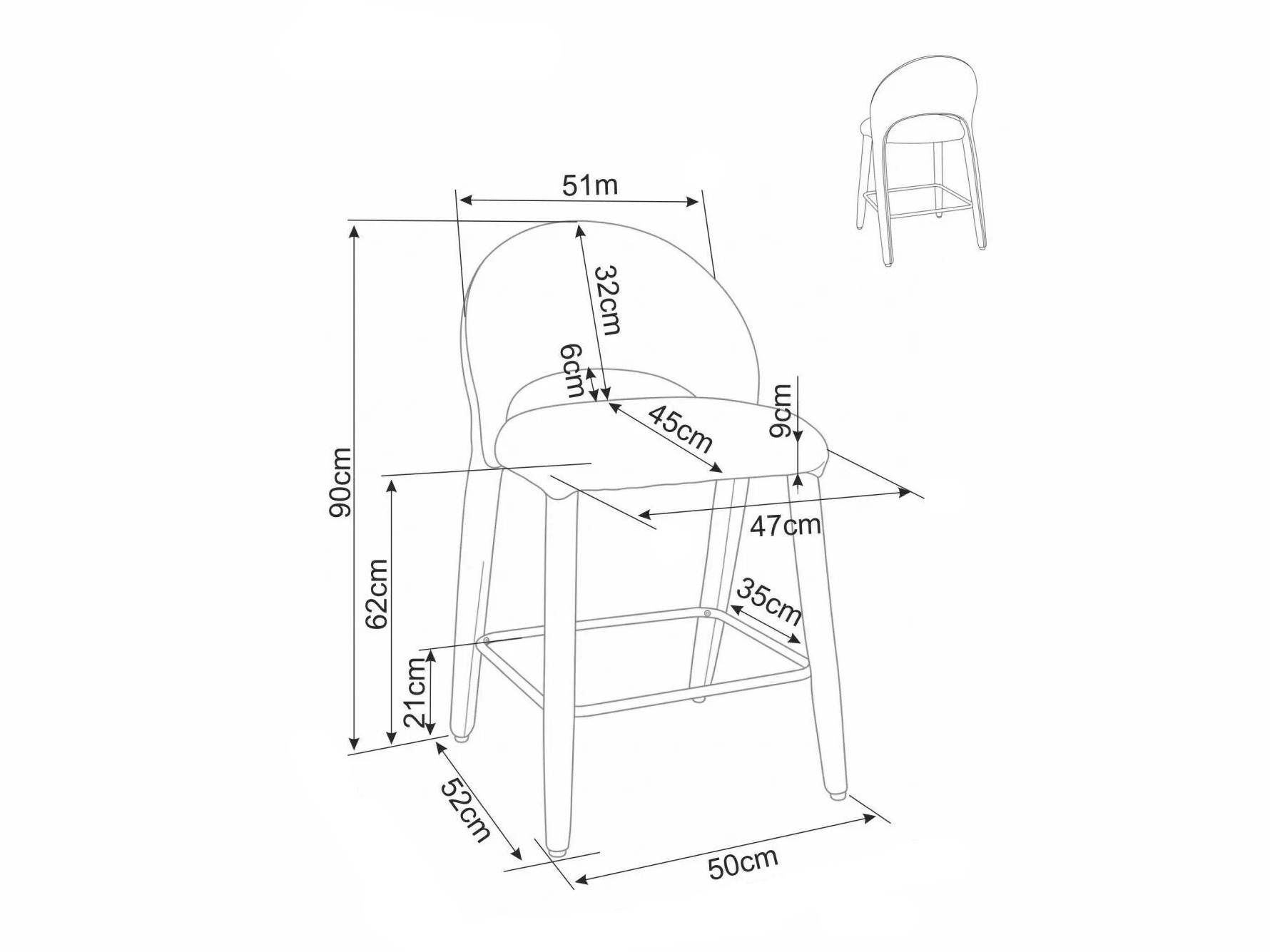 Counter stool Detroit 1028