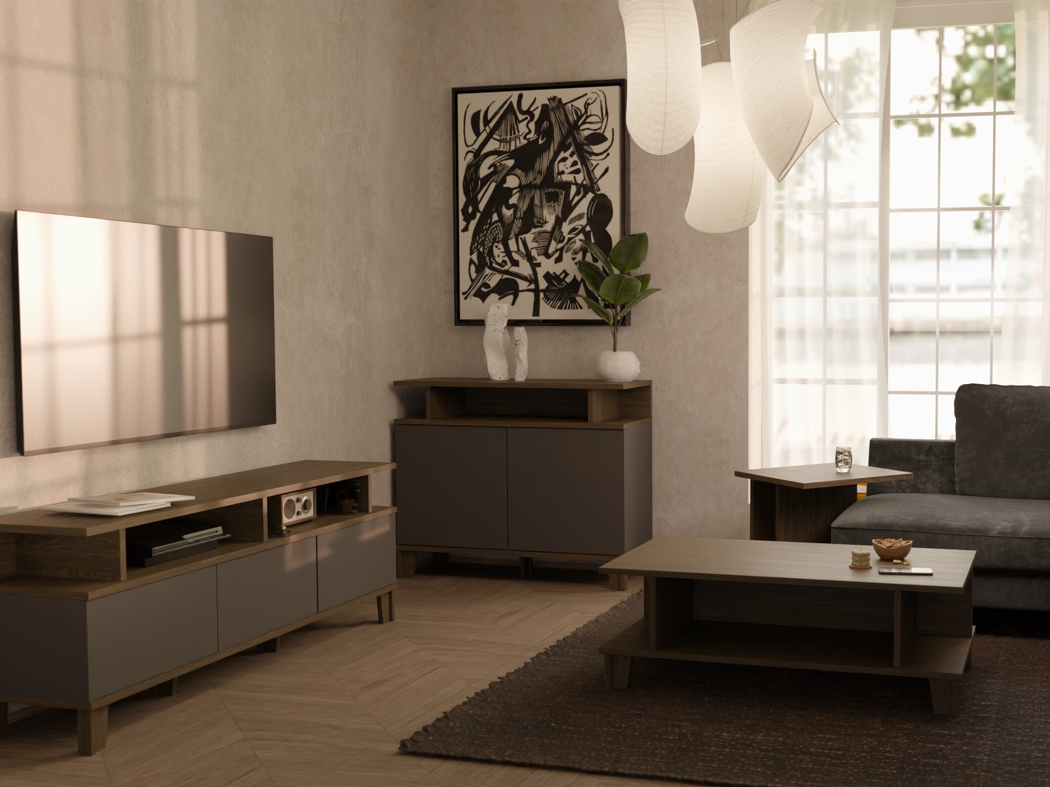 TV stand Evarveru 101 (Anthracite)
