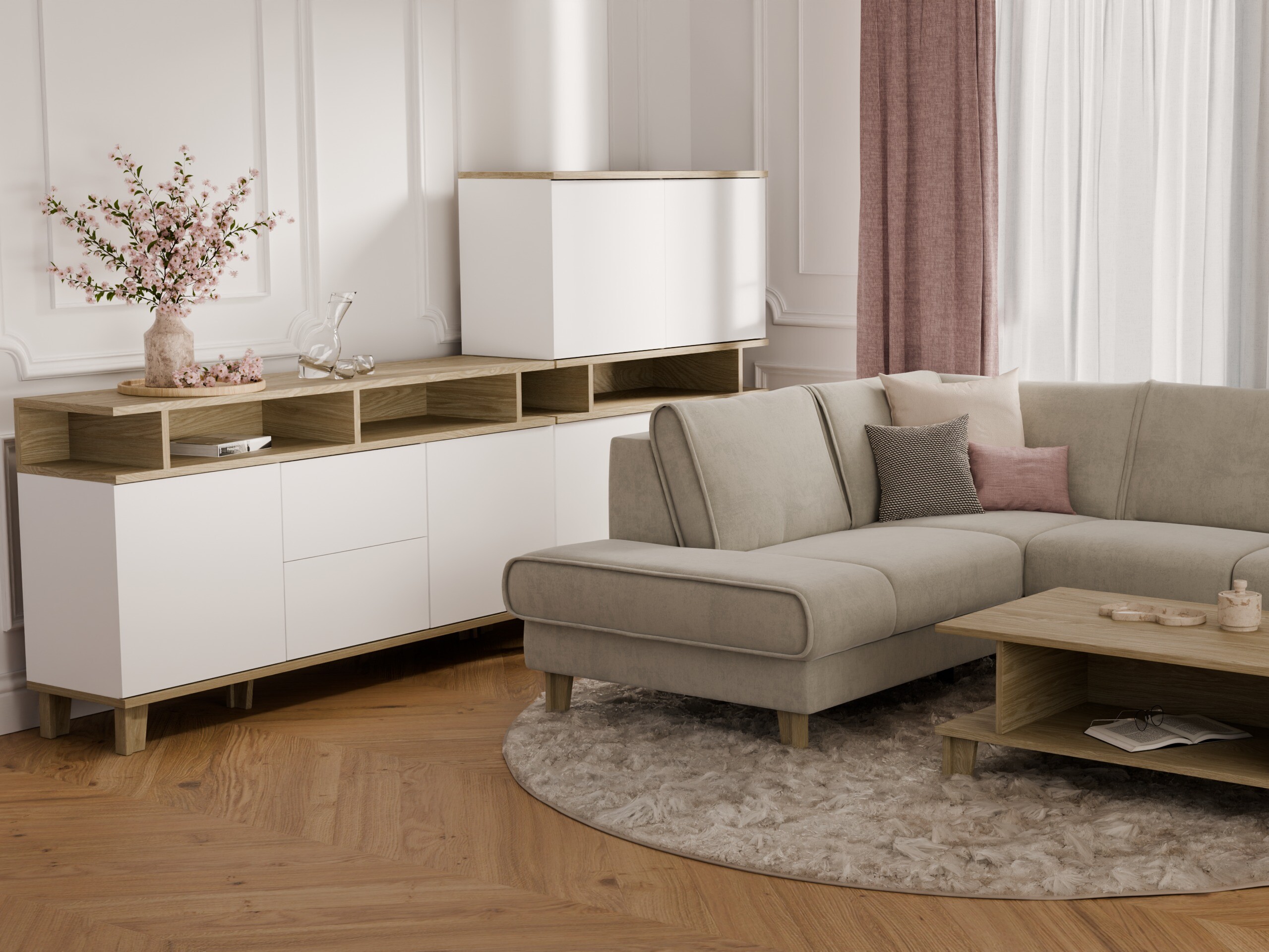 TV stand Evarveru 101 (Glossy white)