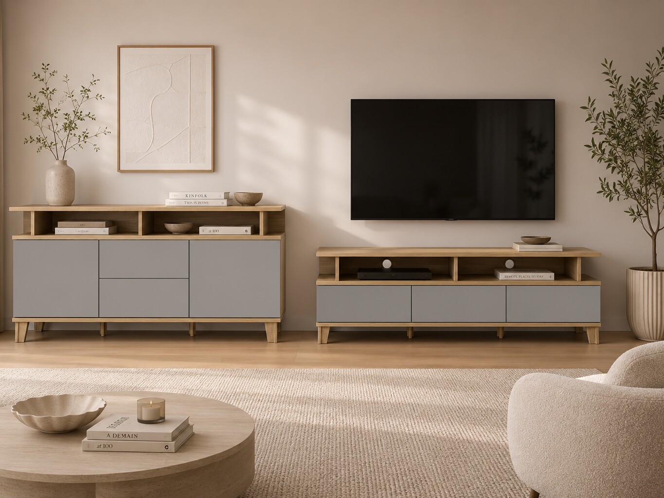 TV stand Evarveru 101 (Grey)