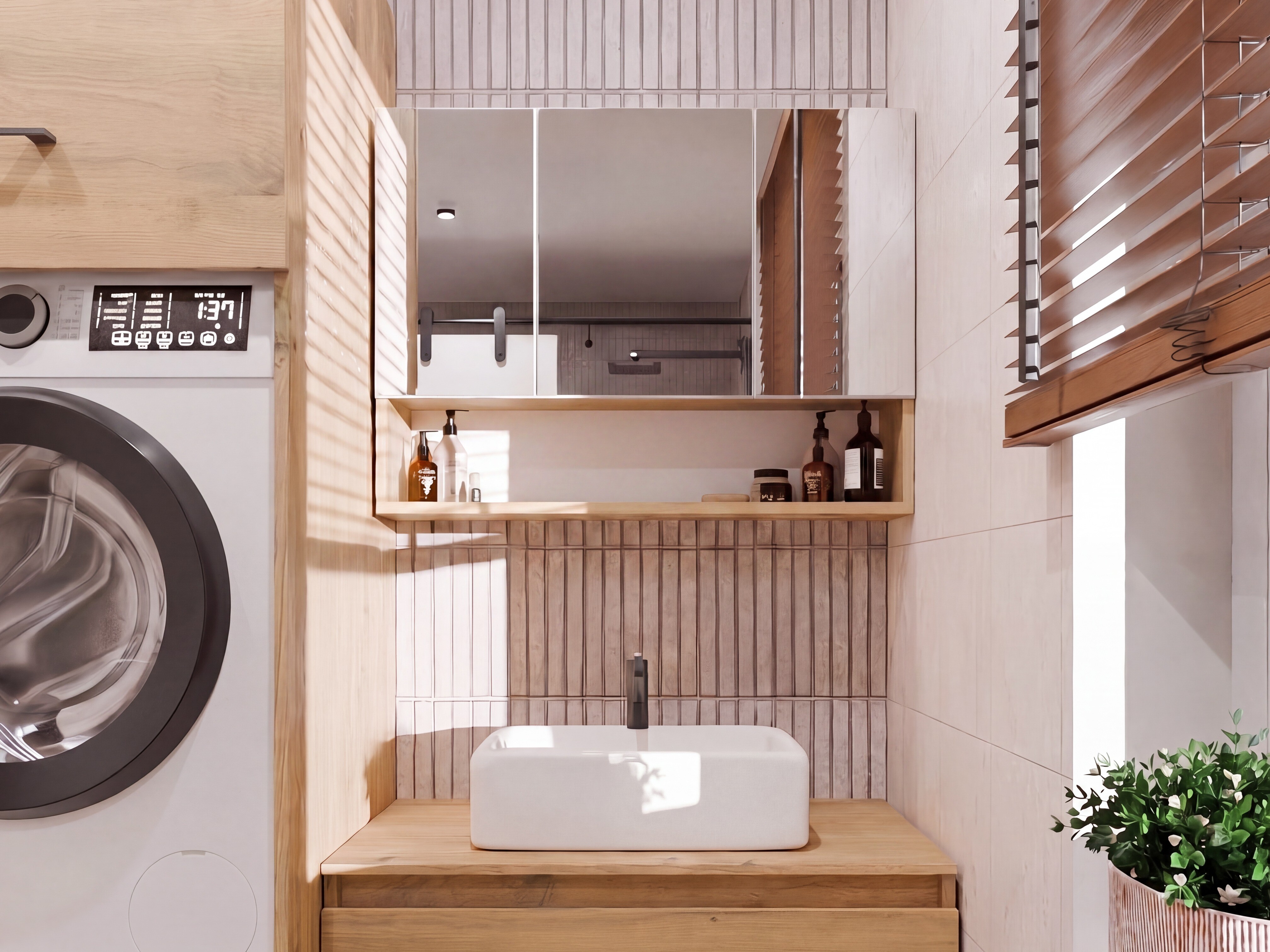 Bathroom mirror cabinet Balelbo 113 (Artisan oak)