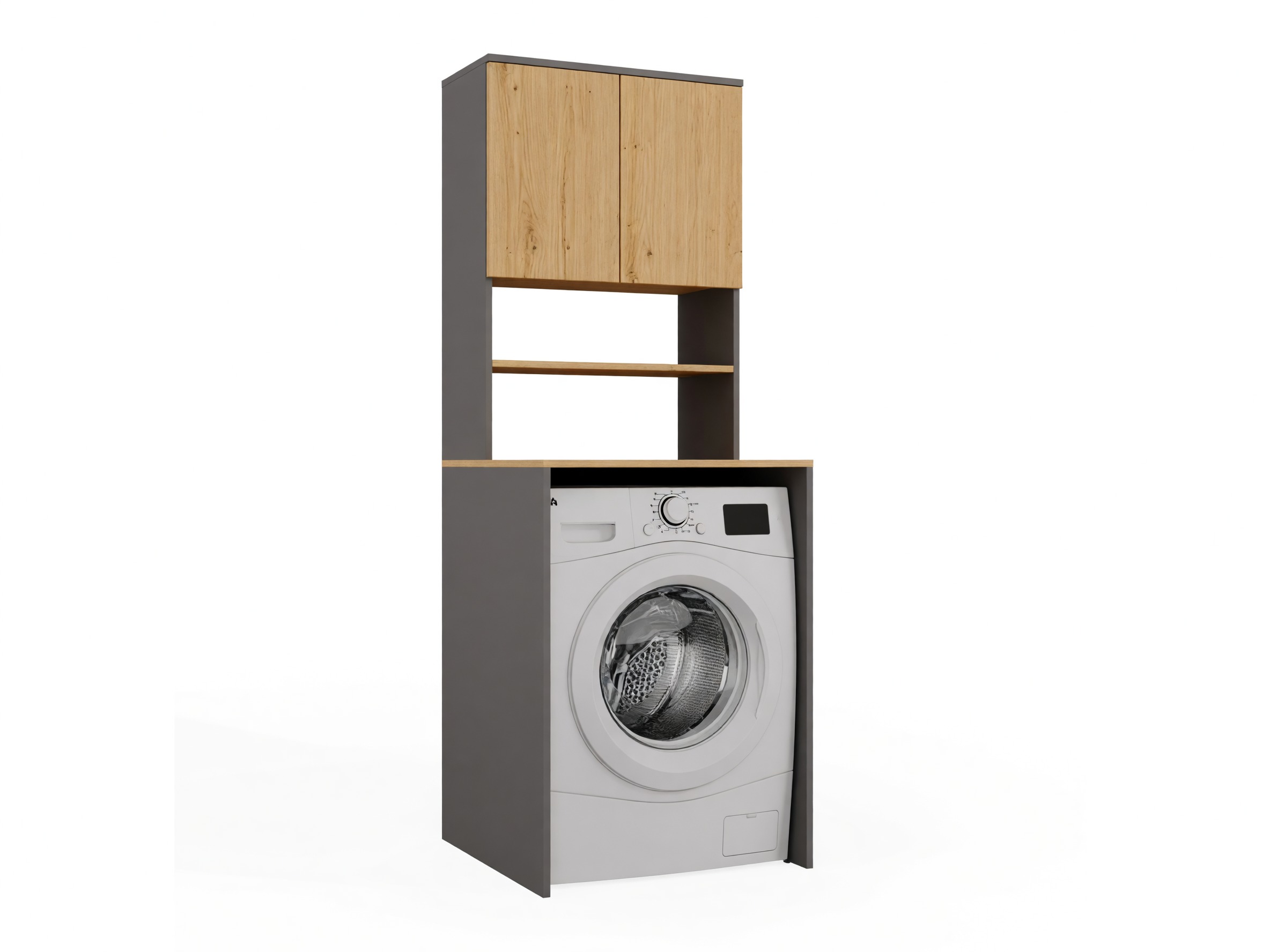 Bathroom shelf Balelbo 112 (Anthracite + Artisan oak)