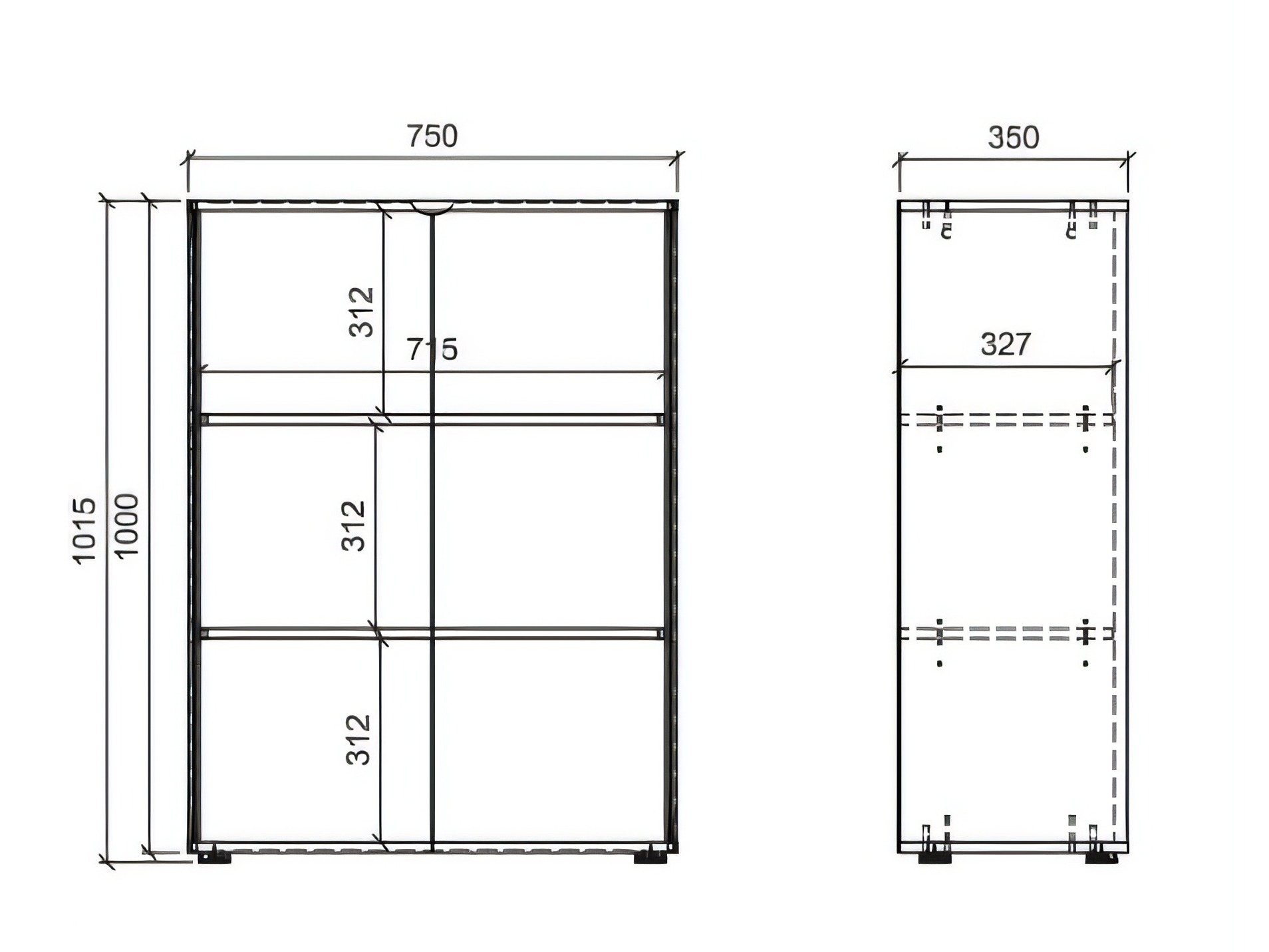 Bookcase Torfiou 112 (Artisan oak)