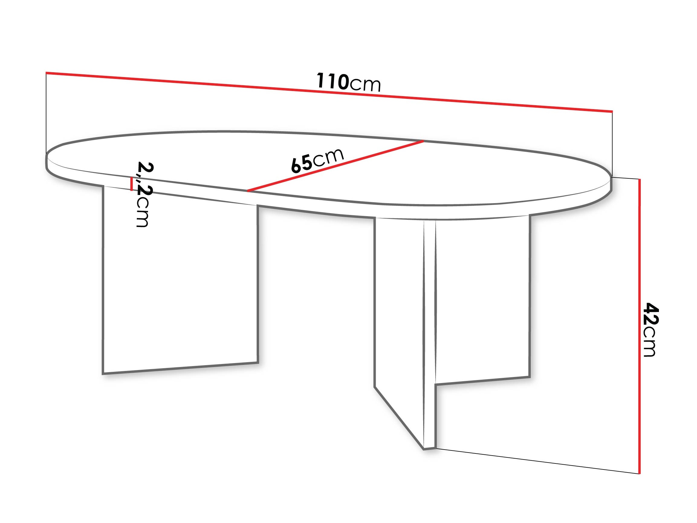 Coffee table Comfivo Fungus (Light Travertine + Beige)