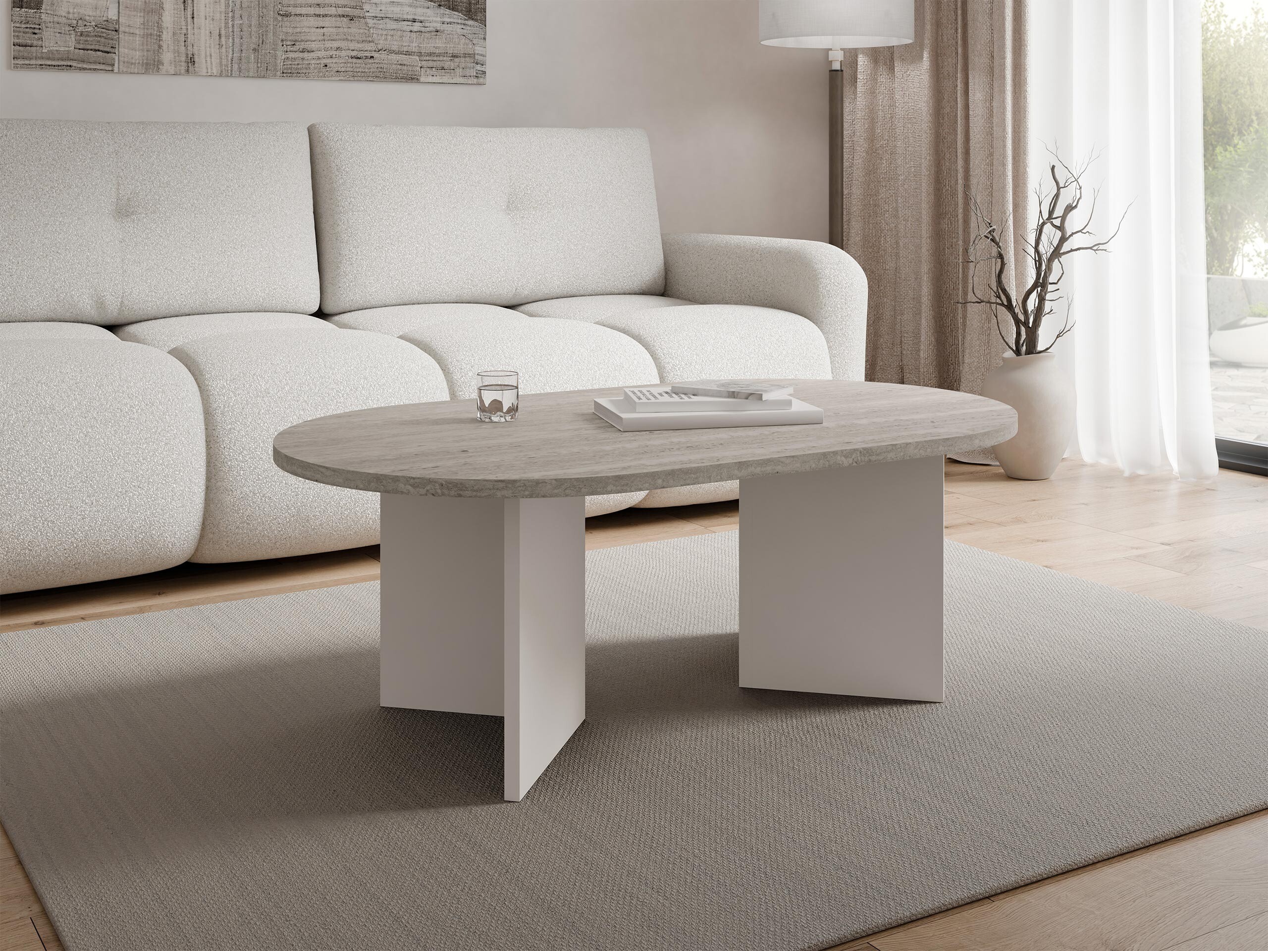 Coffee table Comfivo Fungus (Light Travertine + Beige)