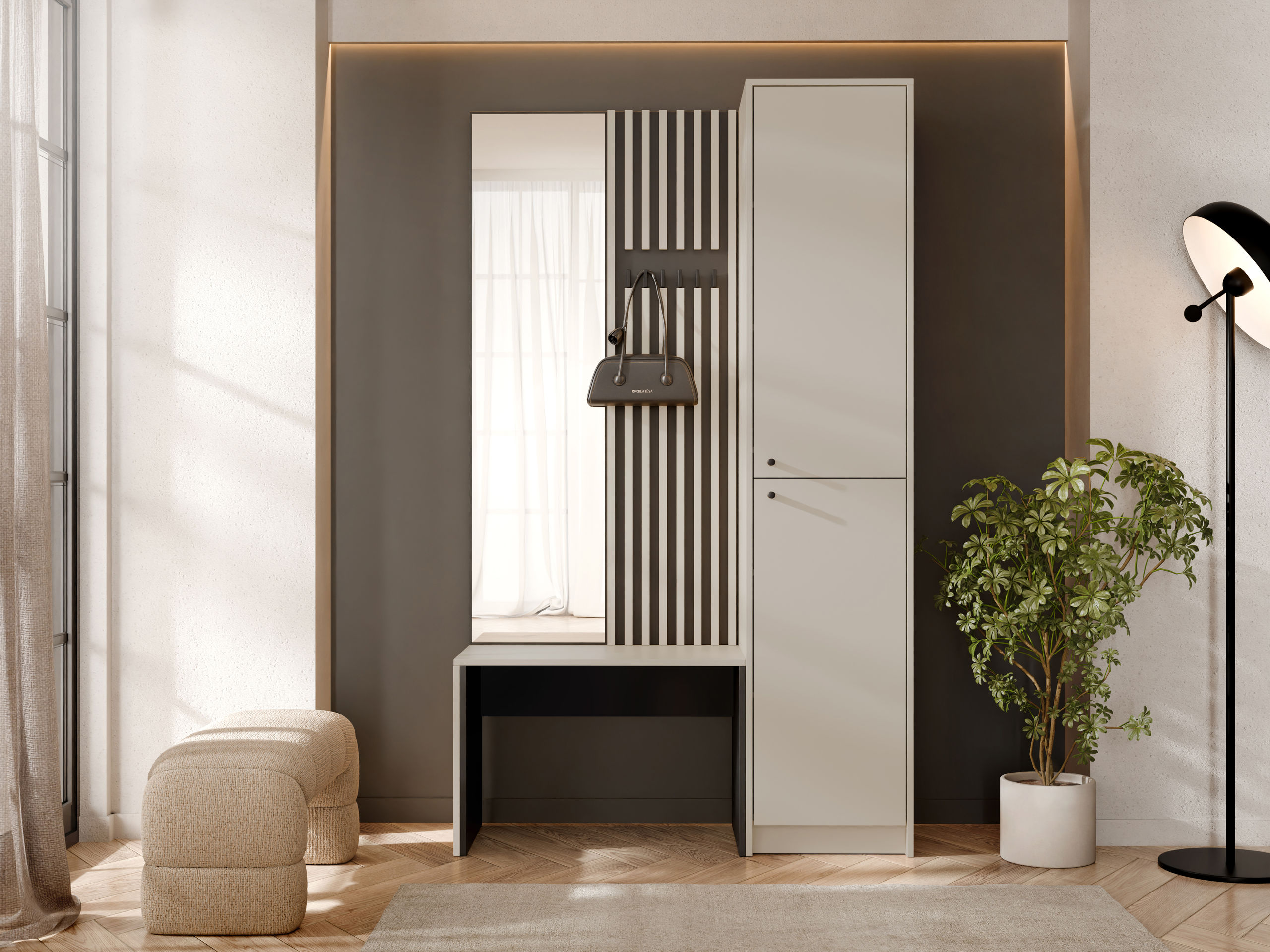 Hallway set Comfivo Nomas (Beige + Black)