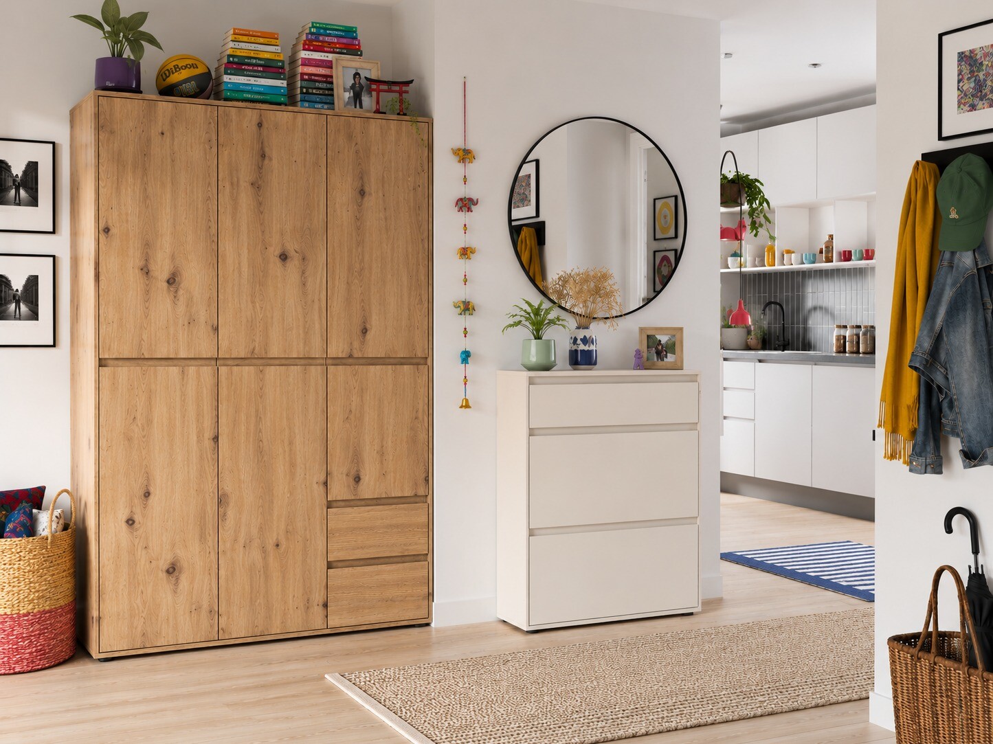 Shoe cabinet Torfiou 100 (Cashmere)