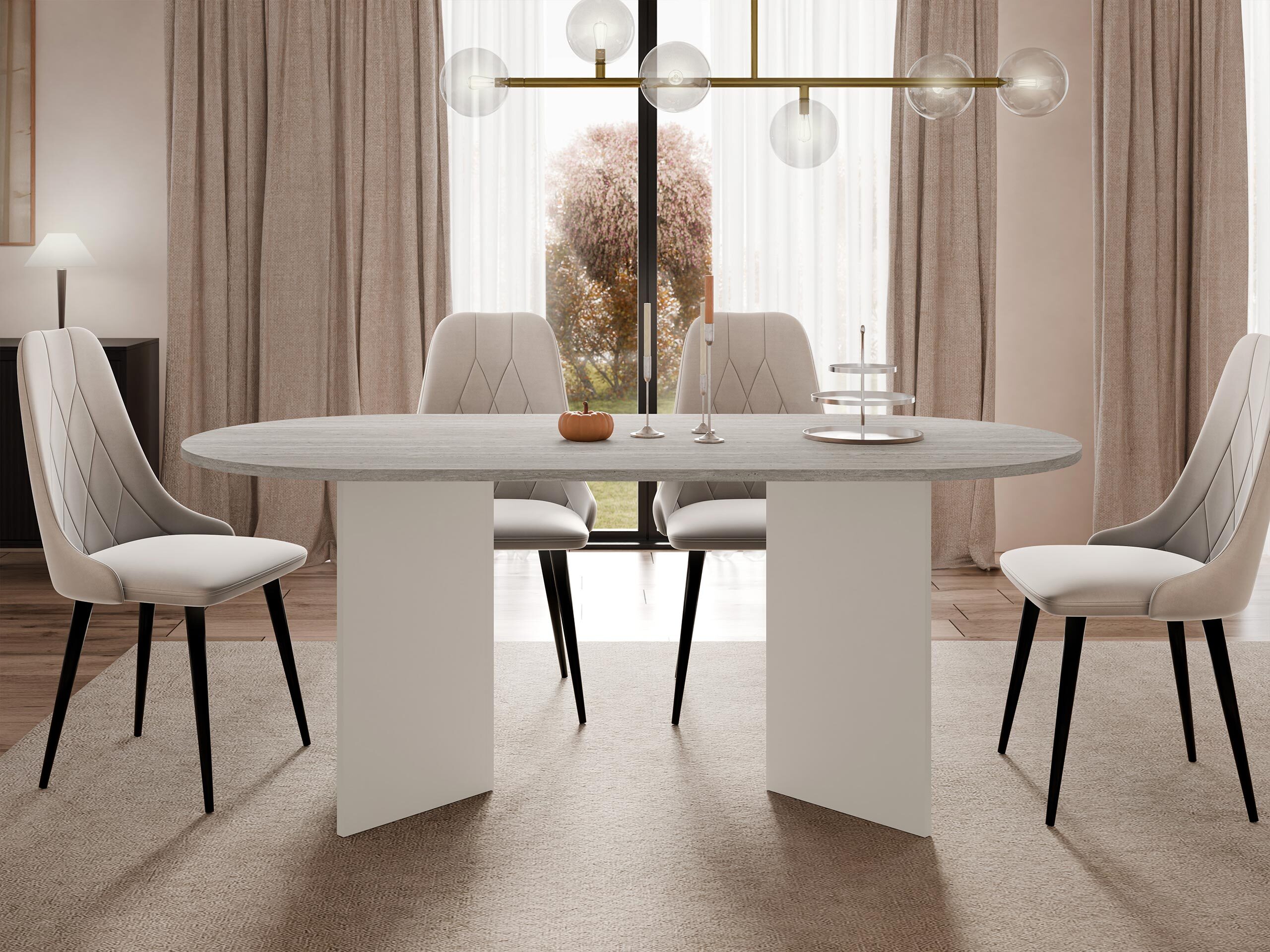 Table Comfivo Fungus (Light Travertine + Beige)