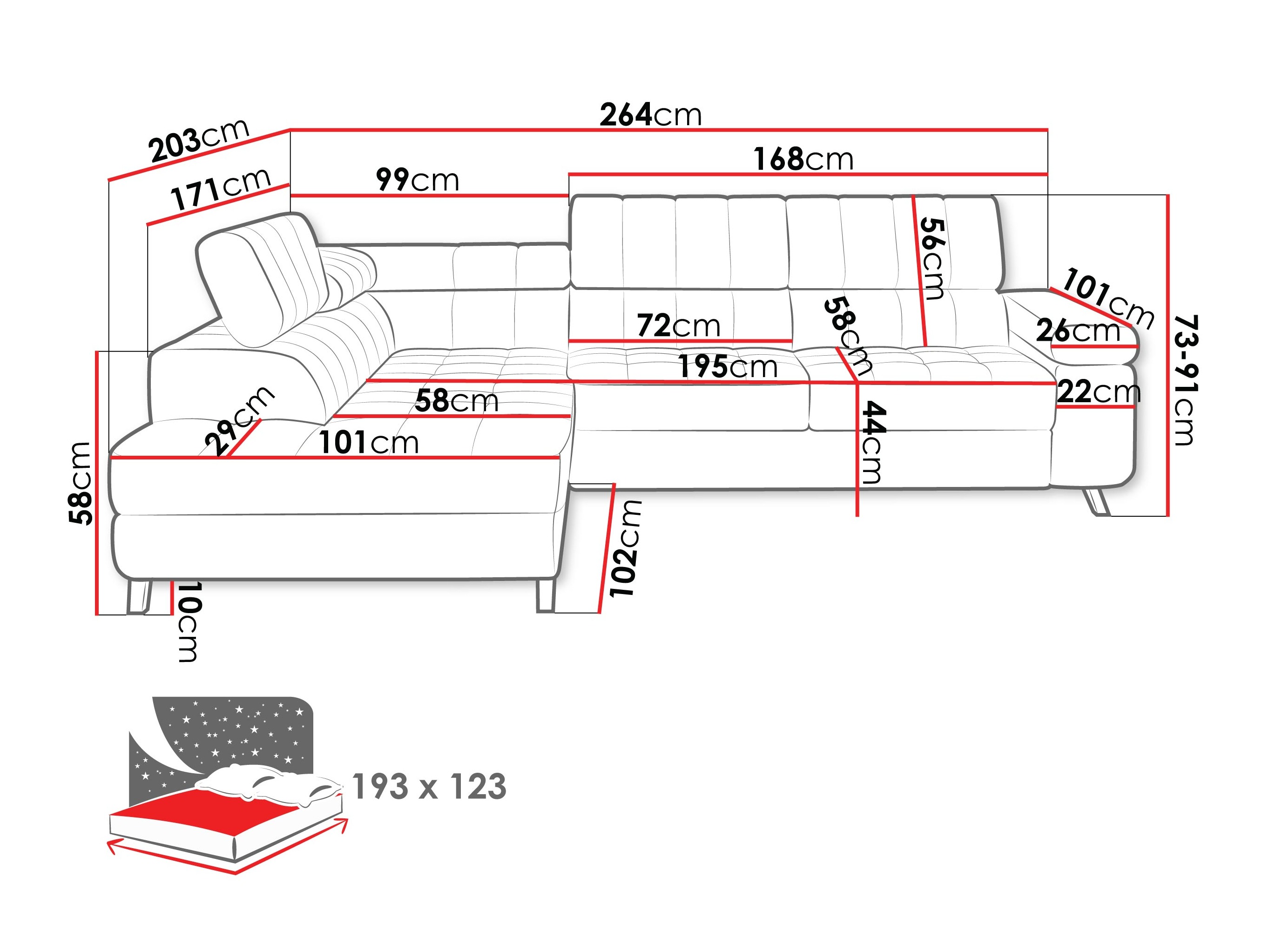 Corner sofa Comfivo Agnus (Margo 227.09)
