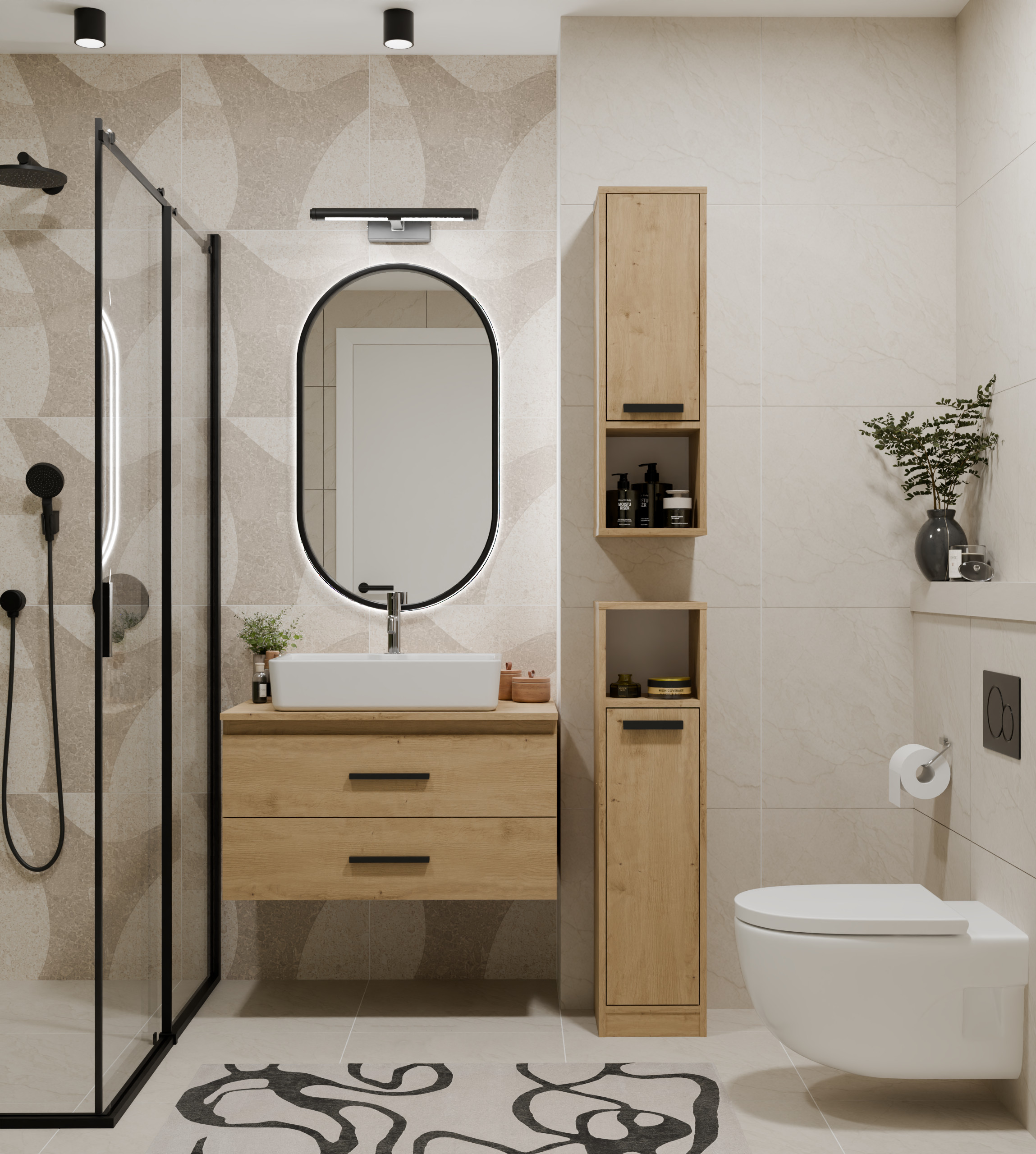 Bathroom shelf Mandeville 381 (Artisan oak)