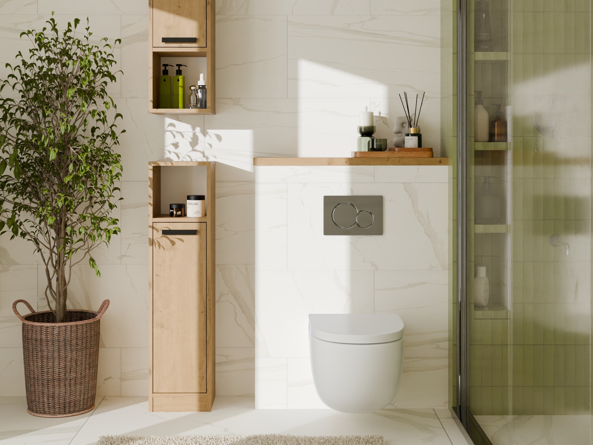 Bathroom shelf Mandeville 381 (Artisan oak)