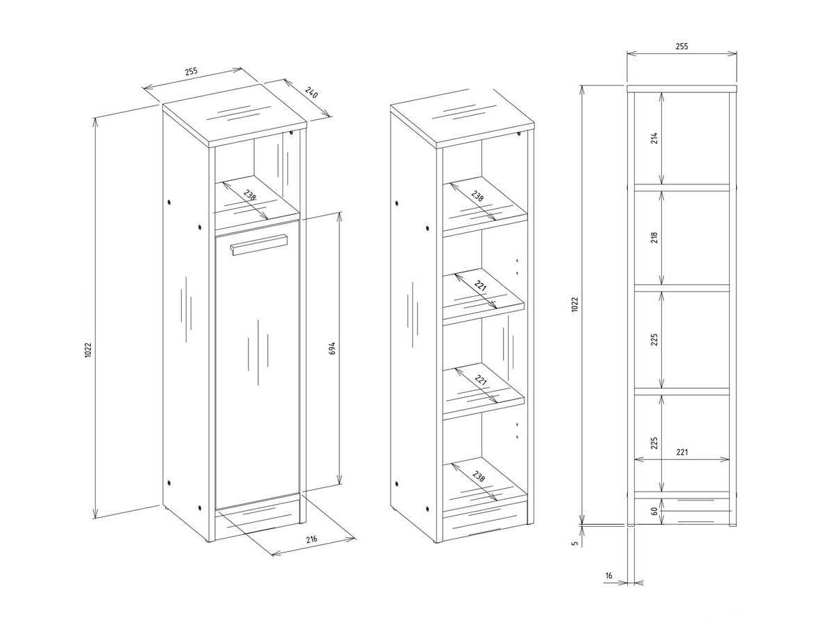 Bathroom shelf Mandeville 381 (White)