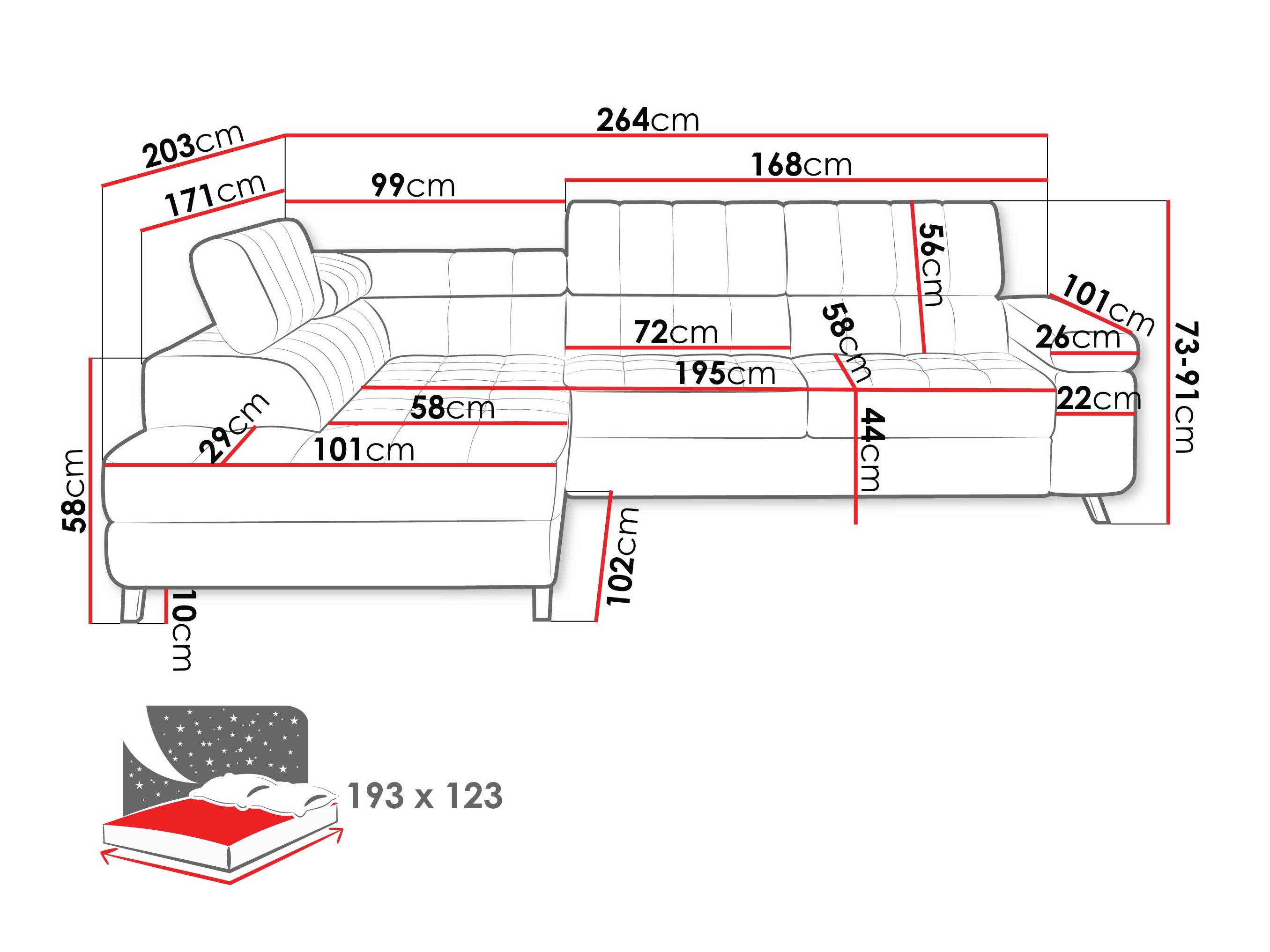 Corner sofa Comfivo Agnus (Bella 20)