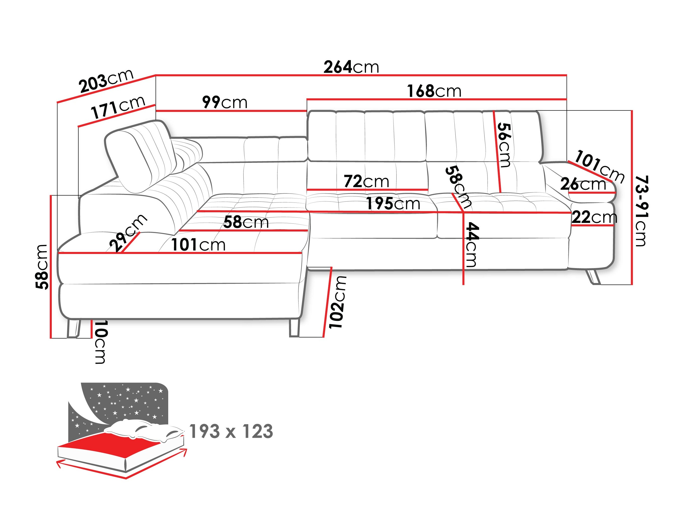 Corner sofa Comfivo Agnus (Fredo 25)