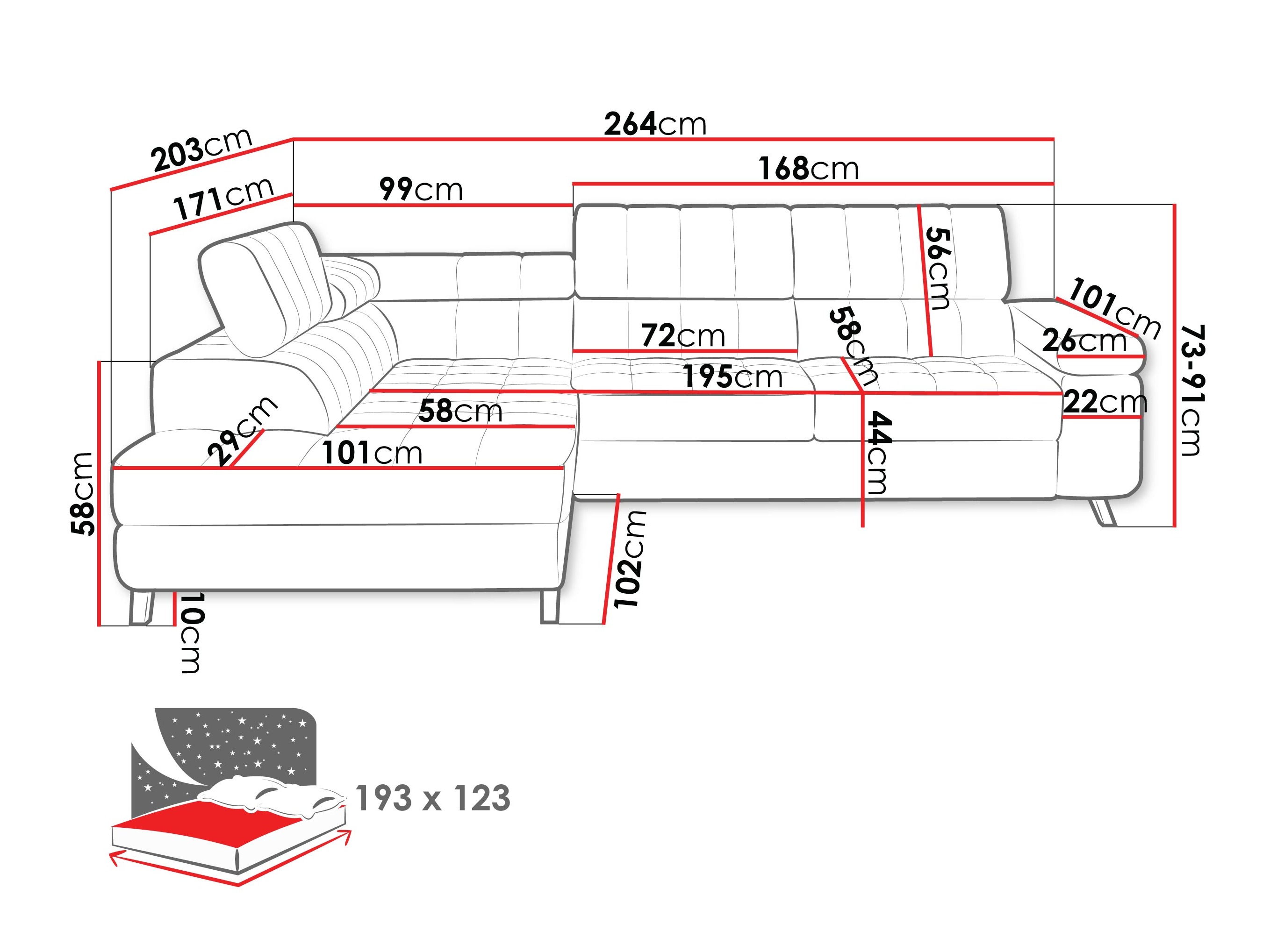 Corner sofa Comfivo Agnus (Fredo 35)