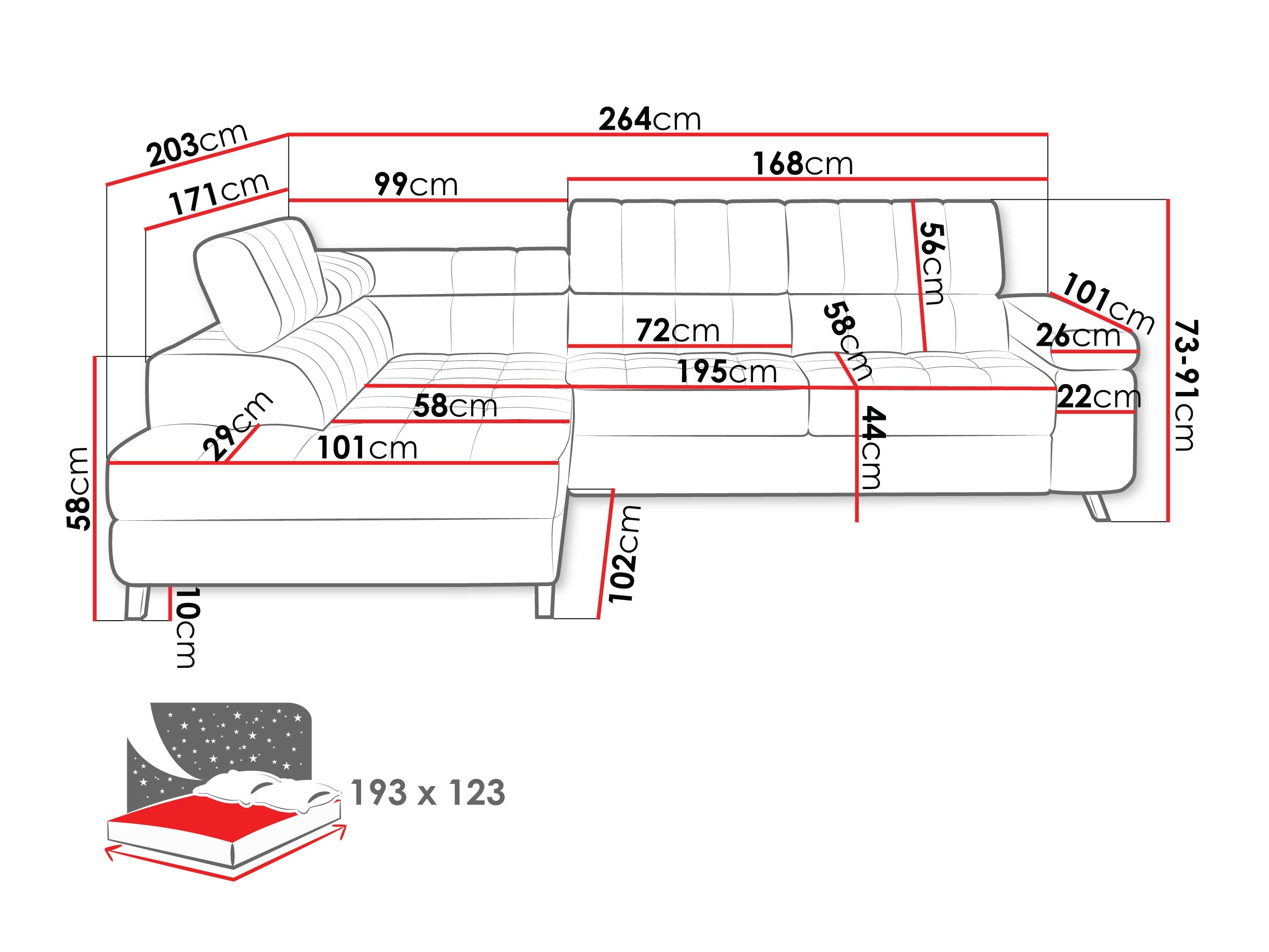 Corner sofa Comfivo Agnus (Fredo 35)
