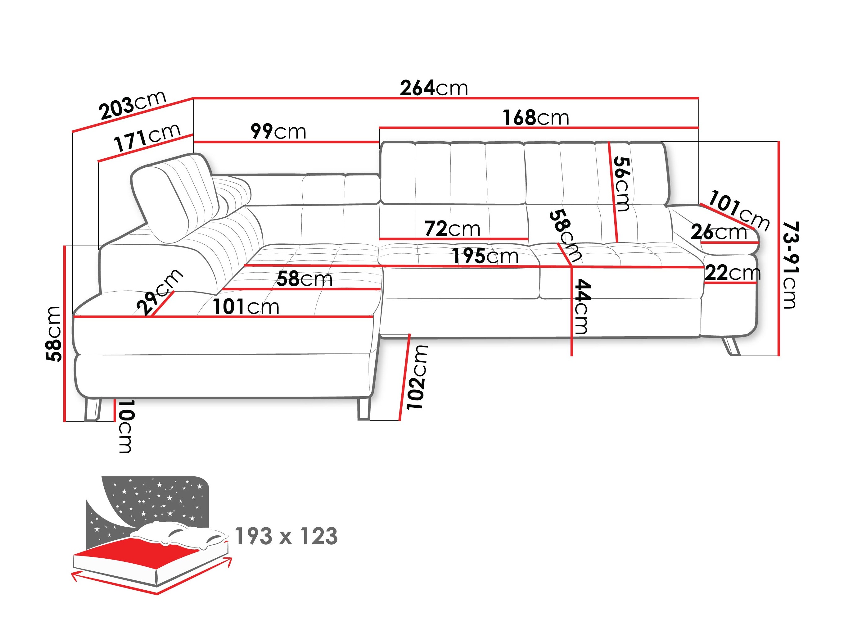 Corner sofa Comfivo Agnus (Kronos 29)