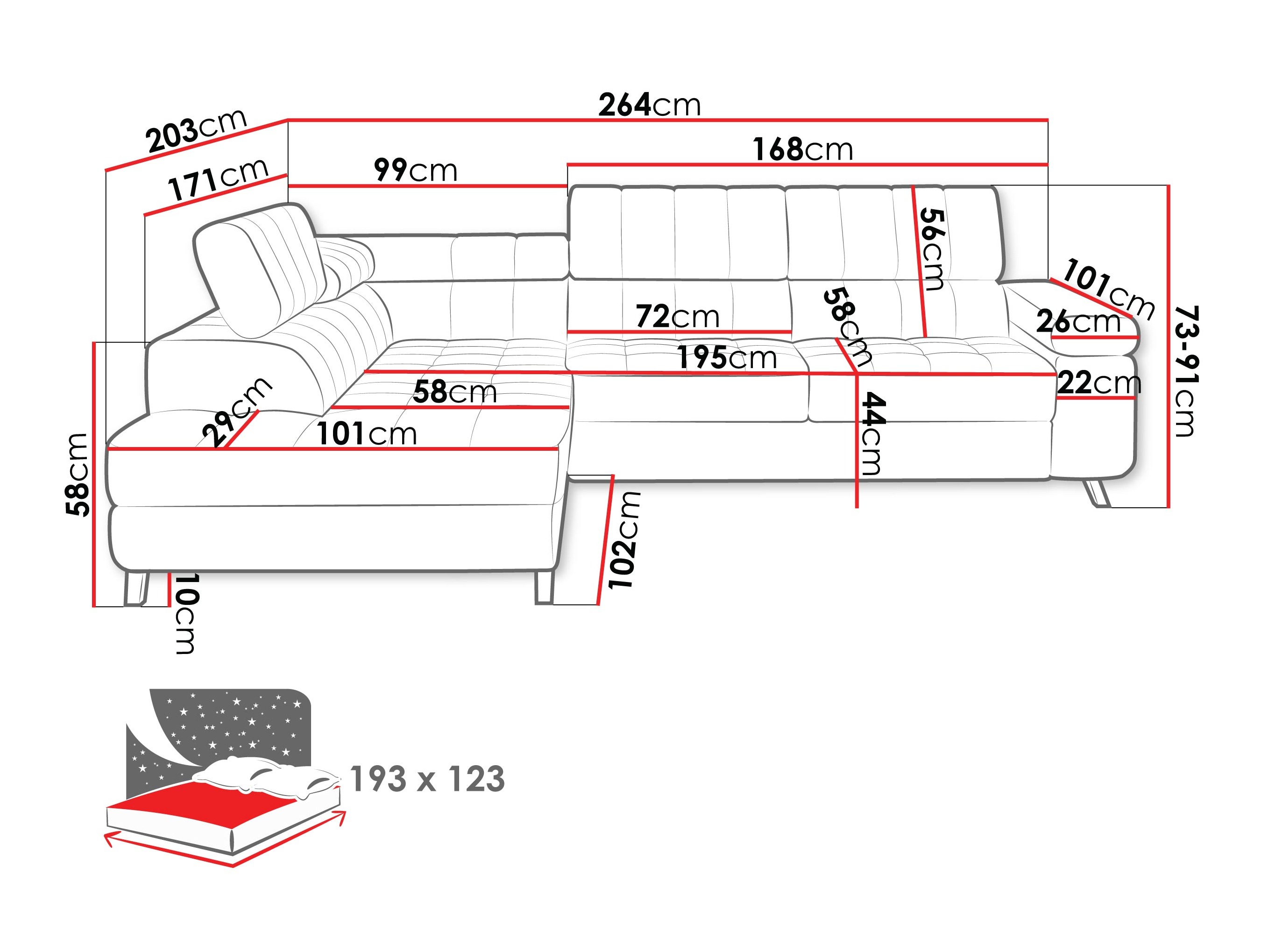 Corner sofa Comfivo Agnus (Kronos 29)