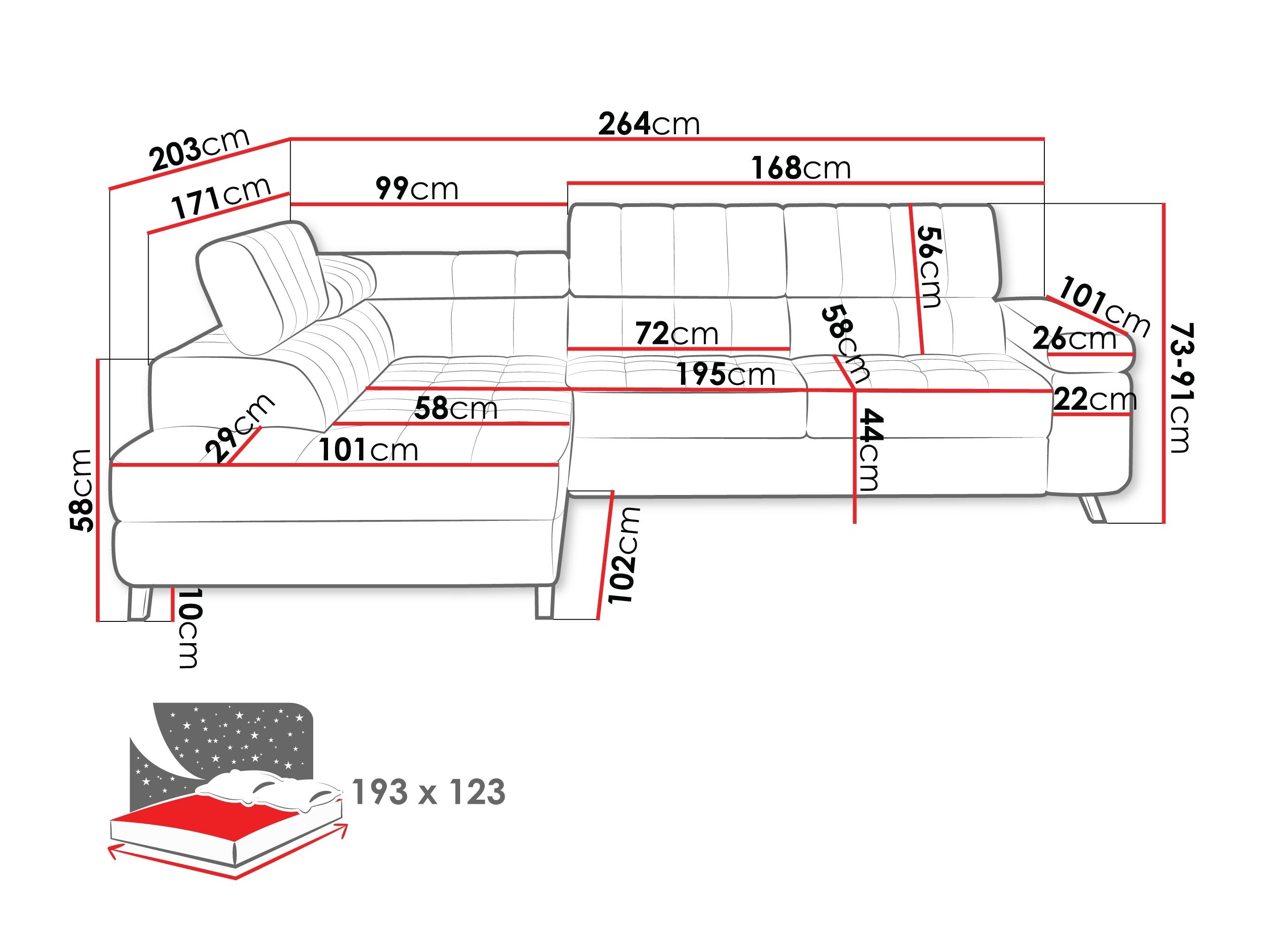 Corner sofa Comfivo Agnus (Lumo 30)