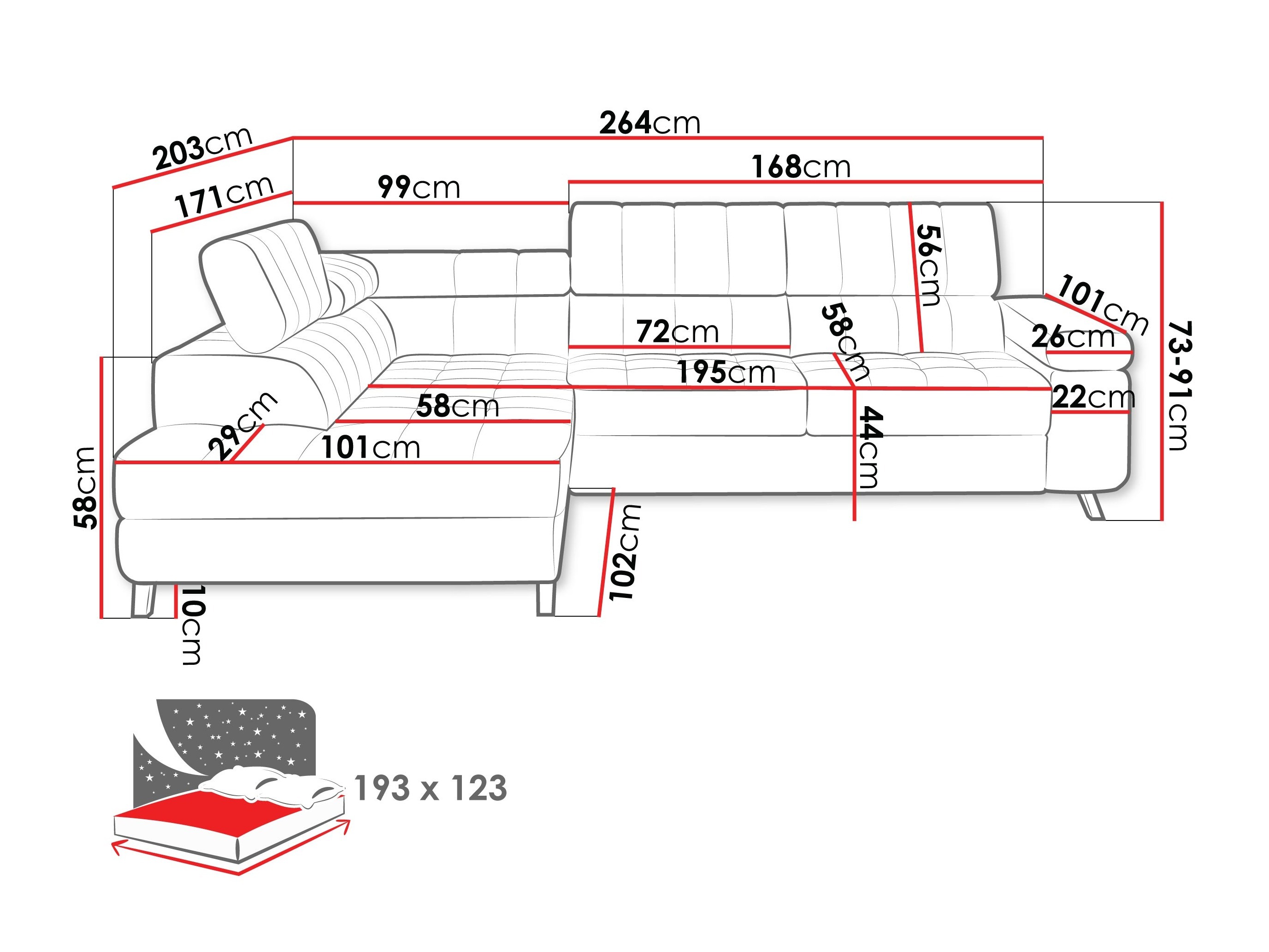 Corner sofa Comfivo Agnus (Lumo 55)
