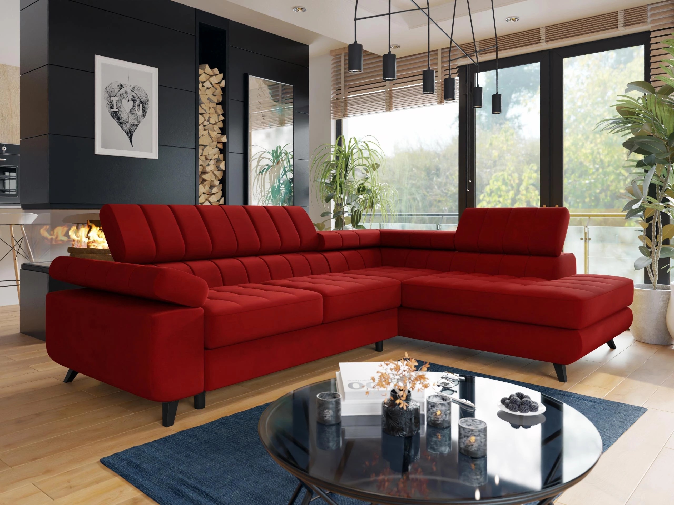 Corner sofa Comfivo Agnus (Venus Velvet 2926)