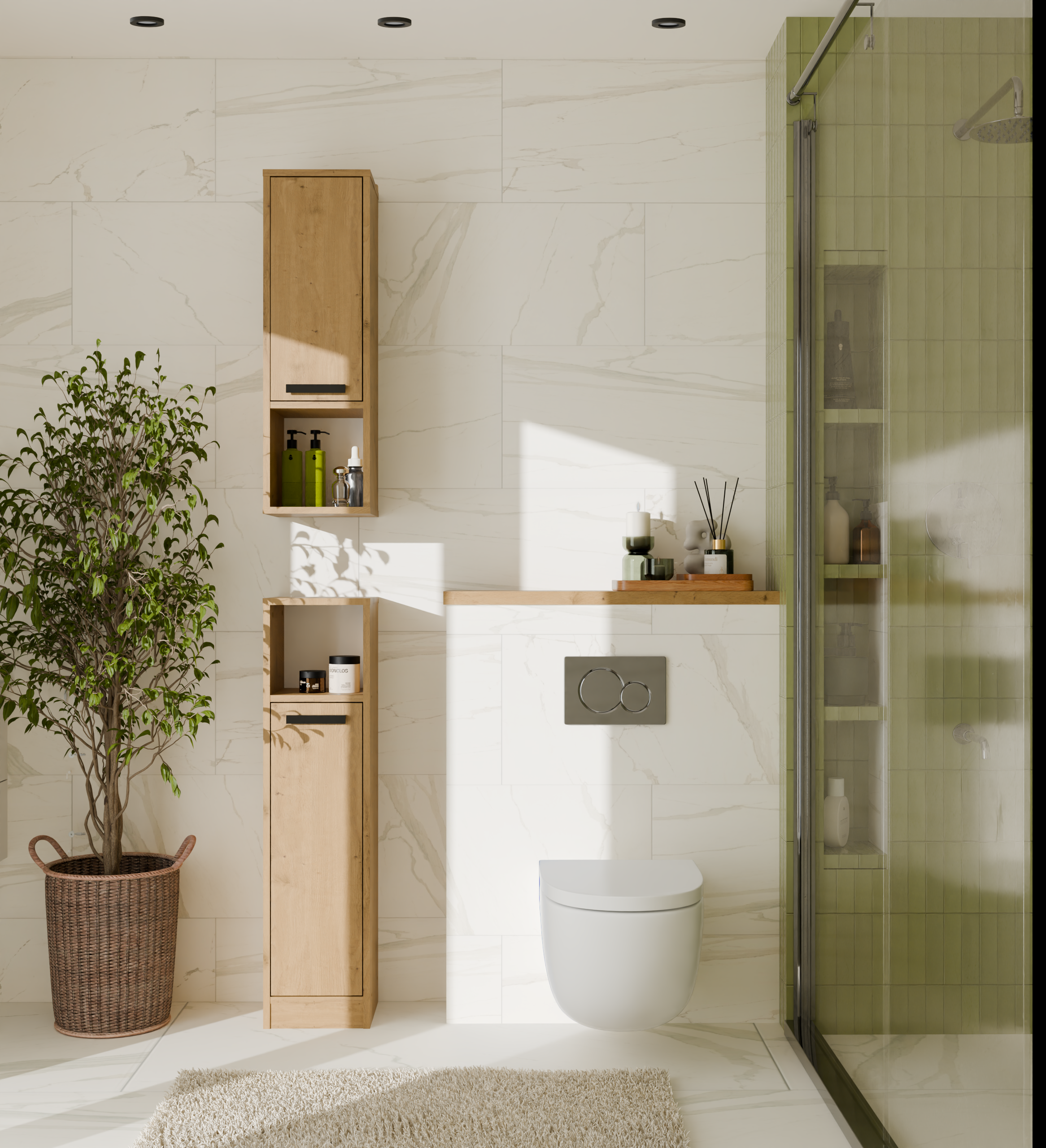Wall-mounted bathroom cabinet Mandeville 382 (Artisan oak)