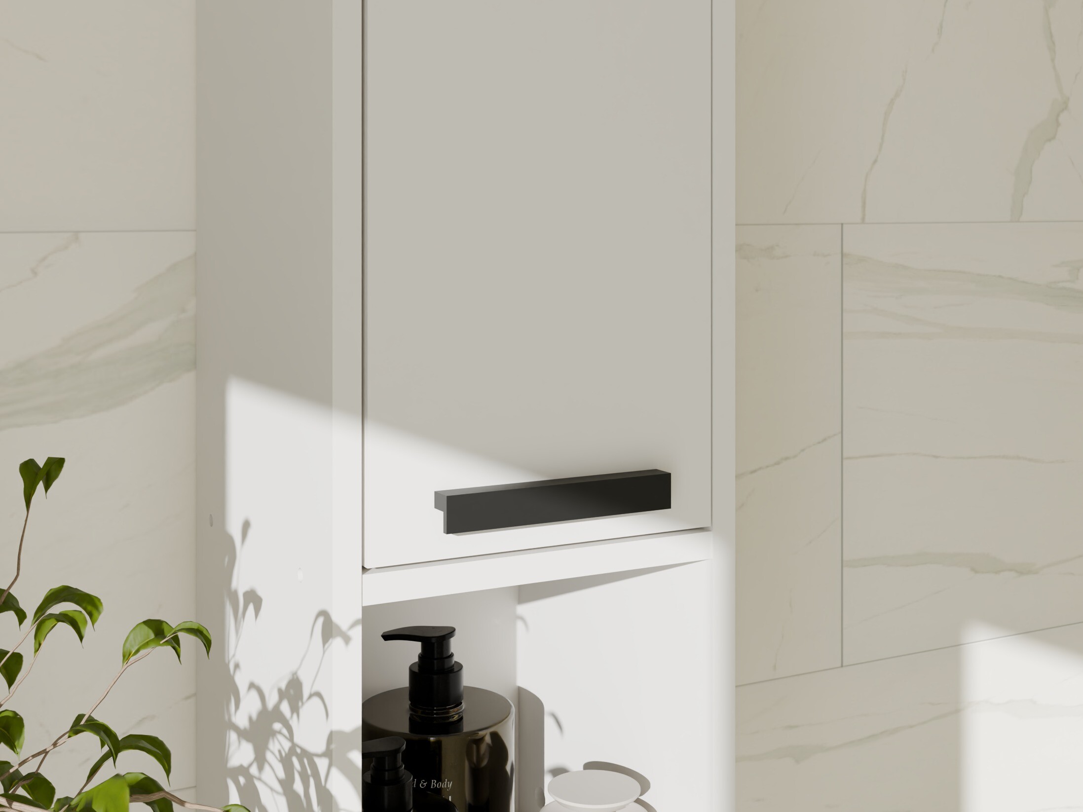 Wall-mounted bathroom cabinet Mandeville 382 (White)
