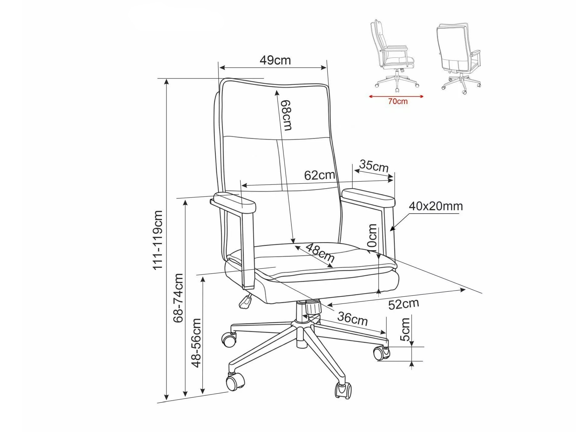 Office chair Detroit 1035 (Noelle 09)