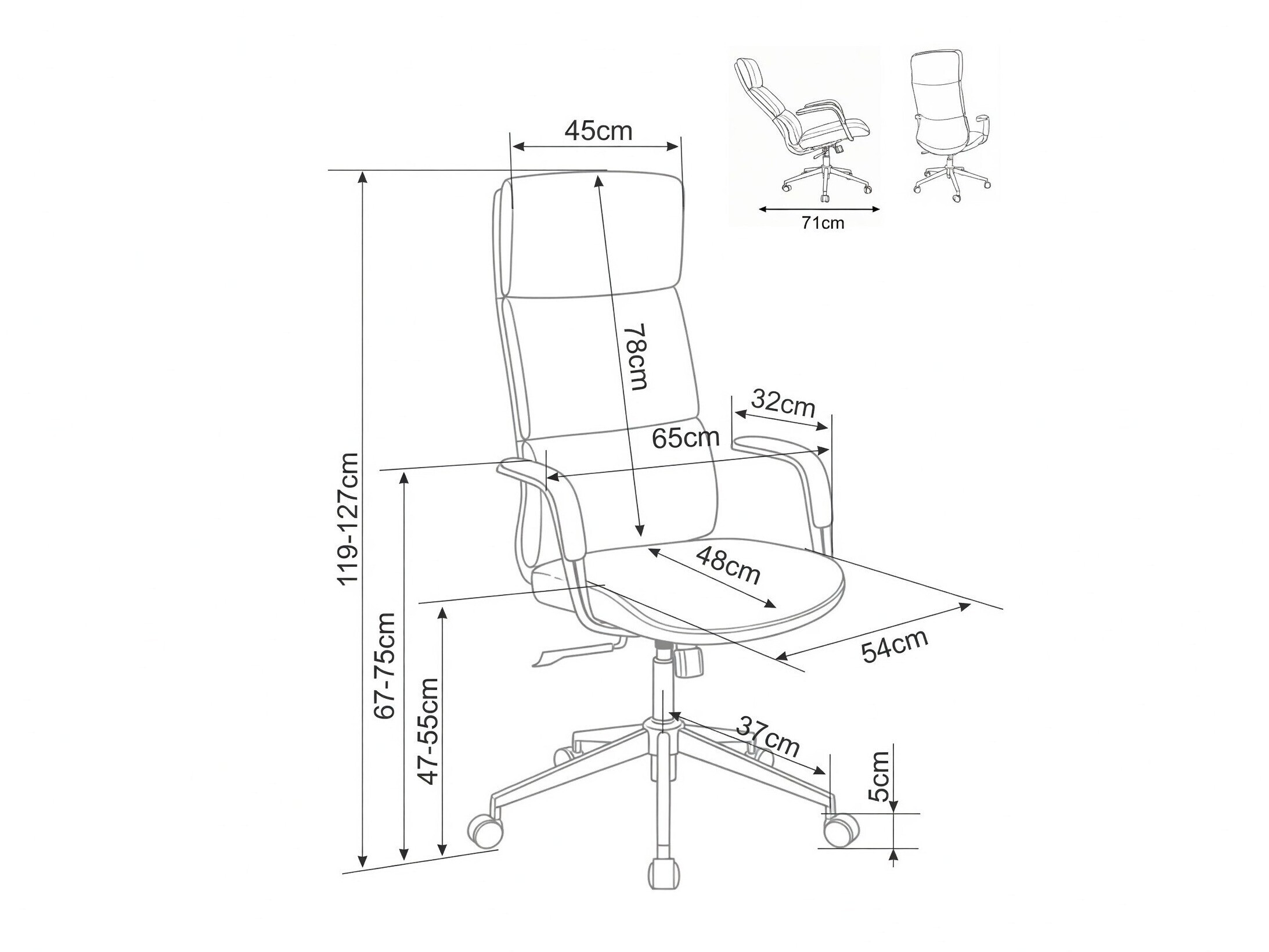 Office chair Detroit 950 (Black)