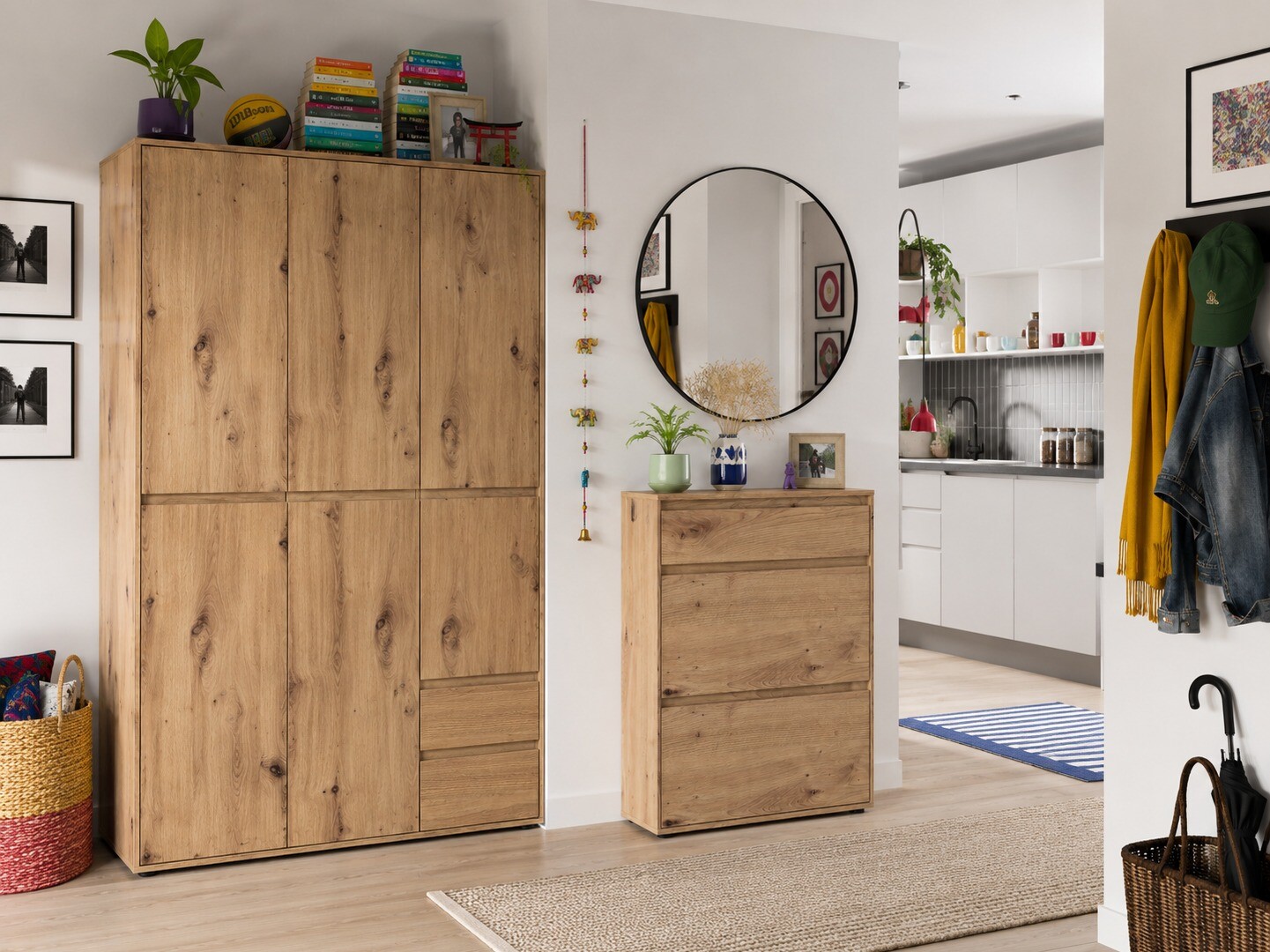 Wardrobe Torfiou 116 (Artisan oak)