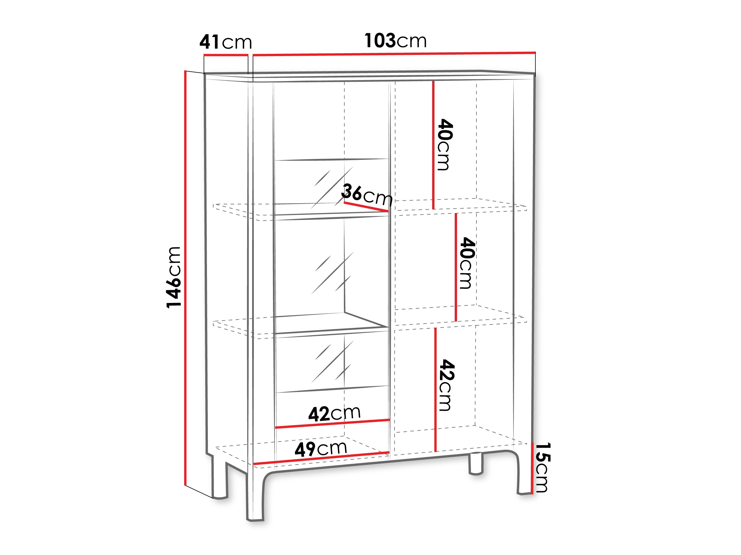 Bookcase Camdela 102