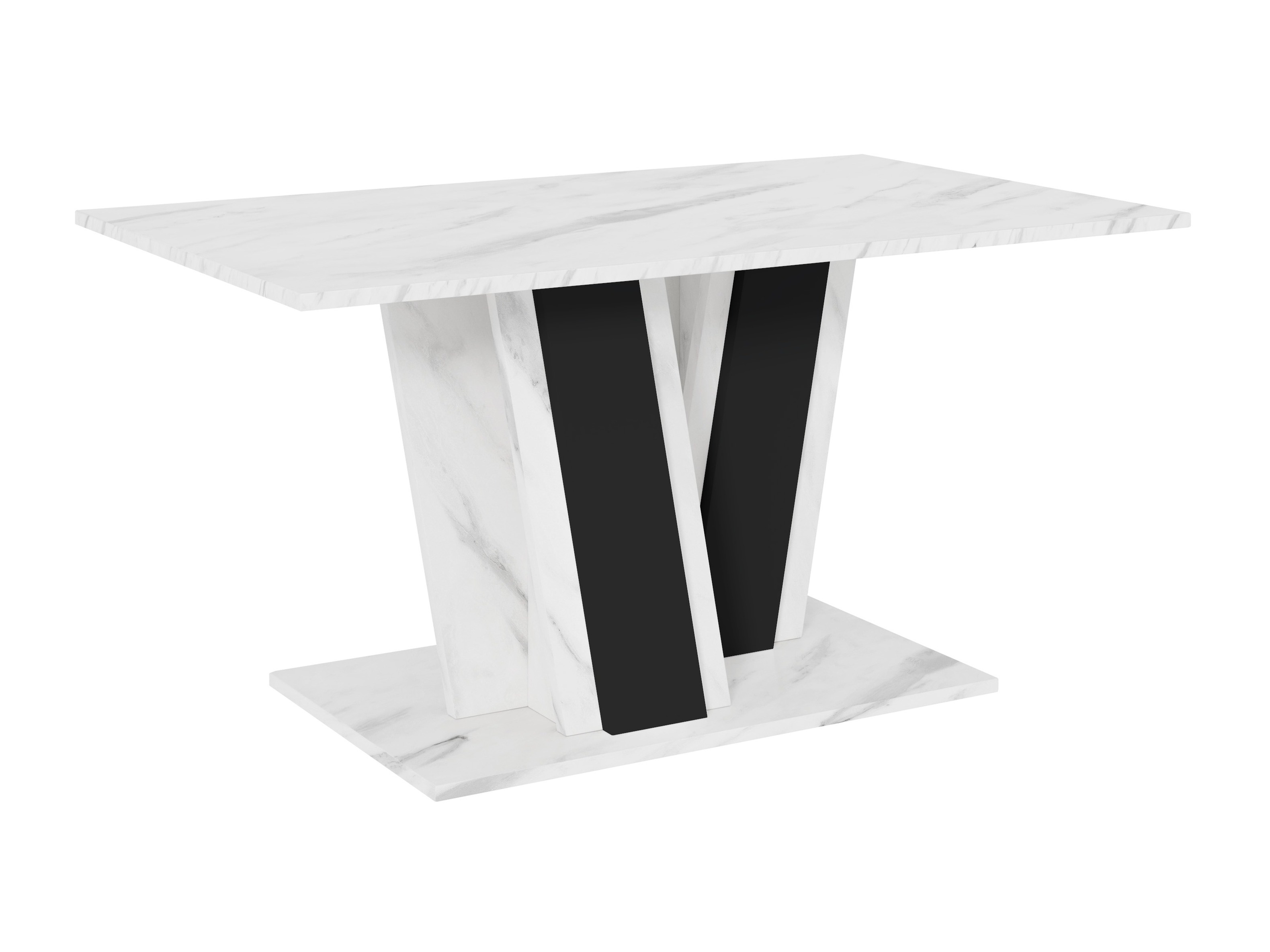Coffee table Goodyear 138 (White marble + Black)