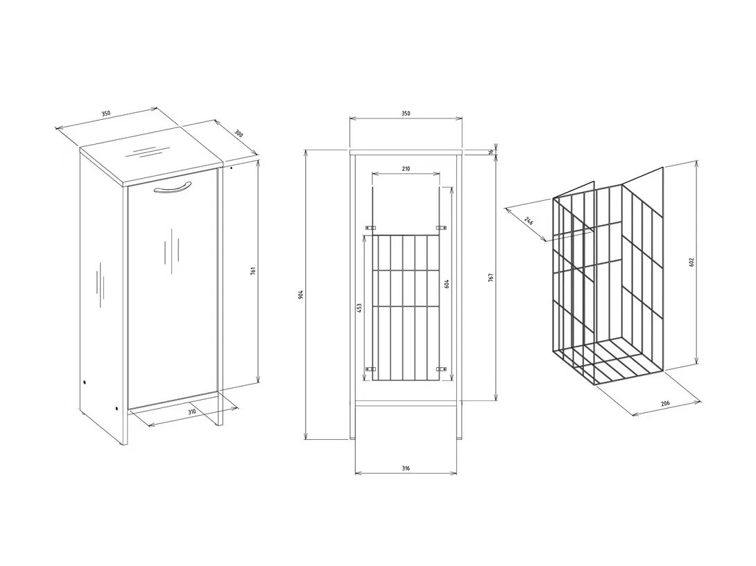 Standing bathroom cabinet Servou 111 (White)