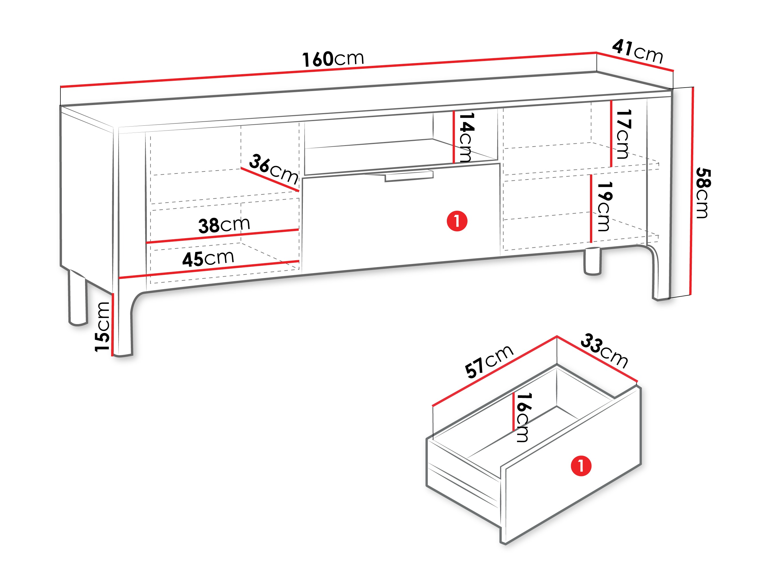TV stand Camdela 104
