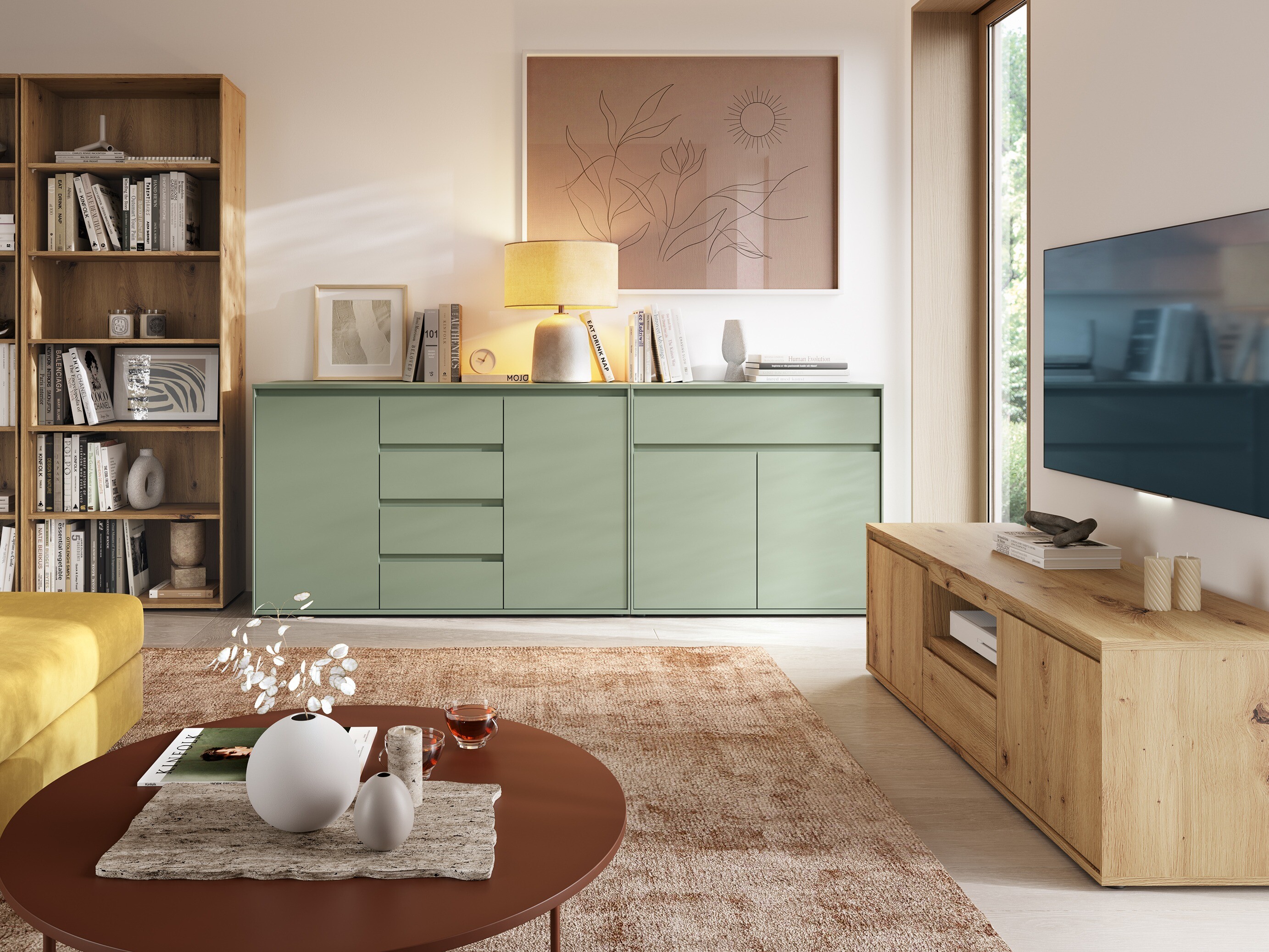 TV stand Torfiou 118 (Artisan oak)