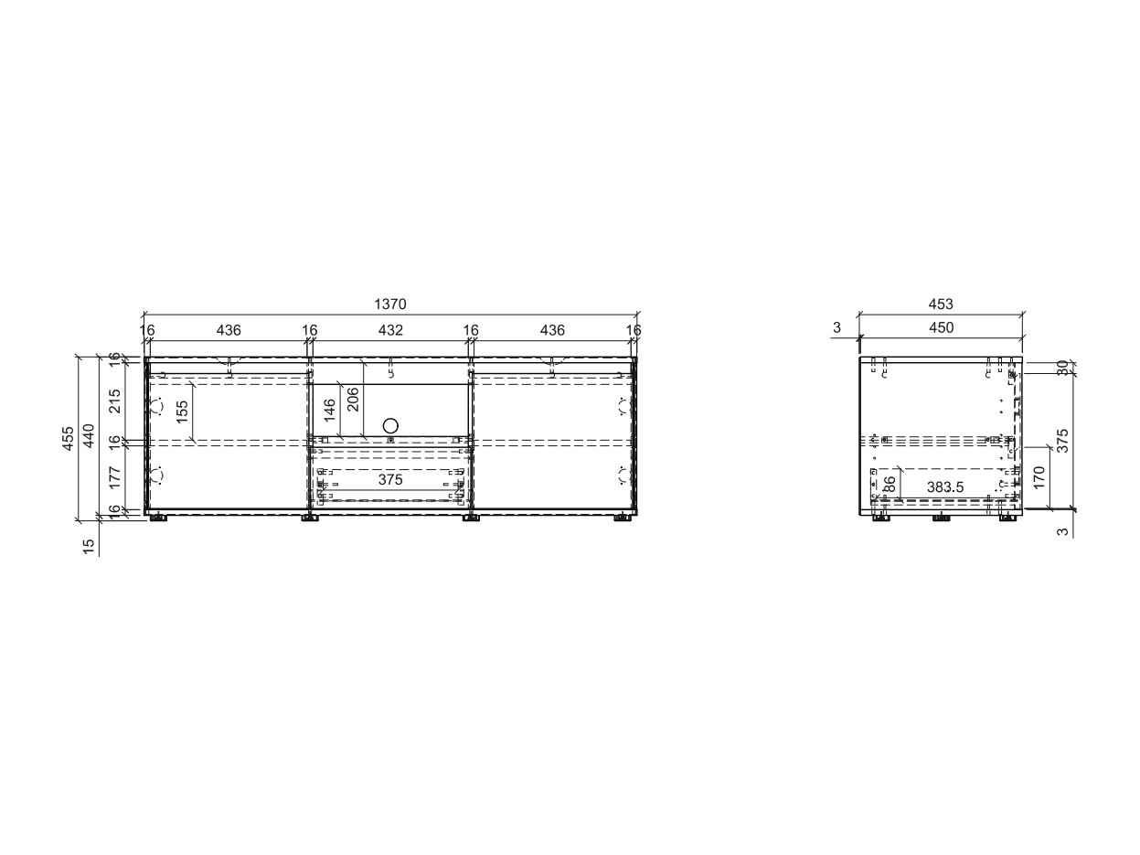 TV stand Torfiou 118 (Artisan oak)